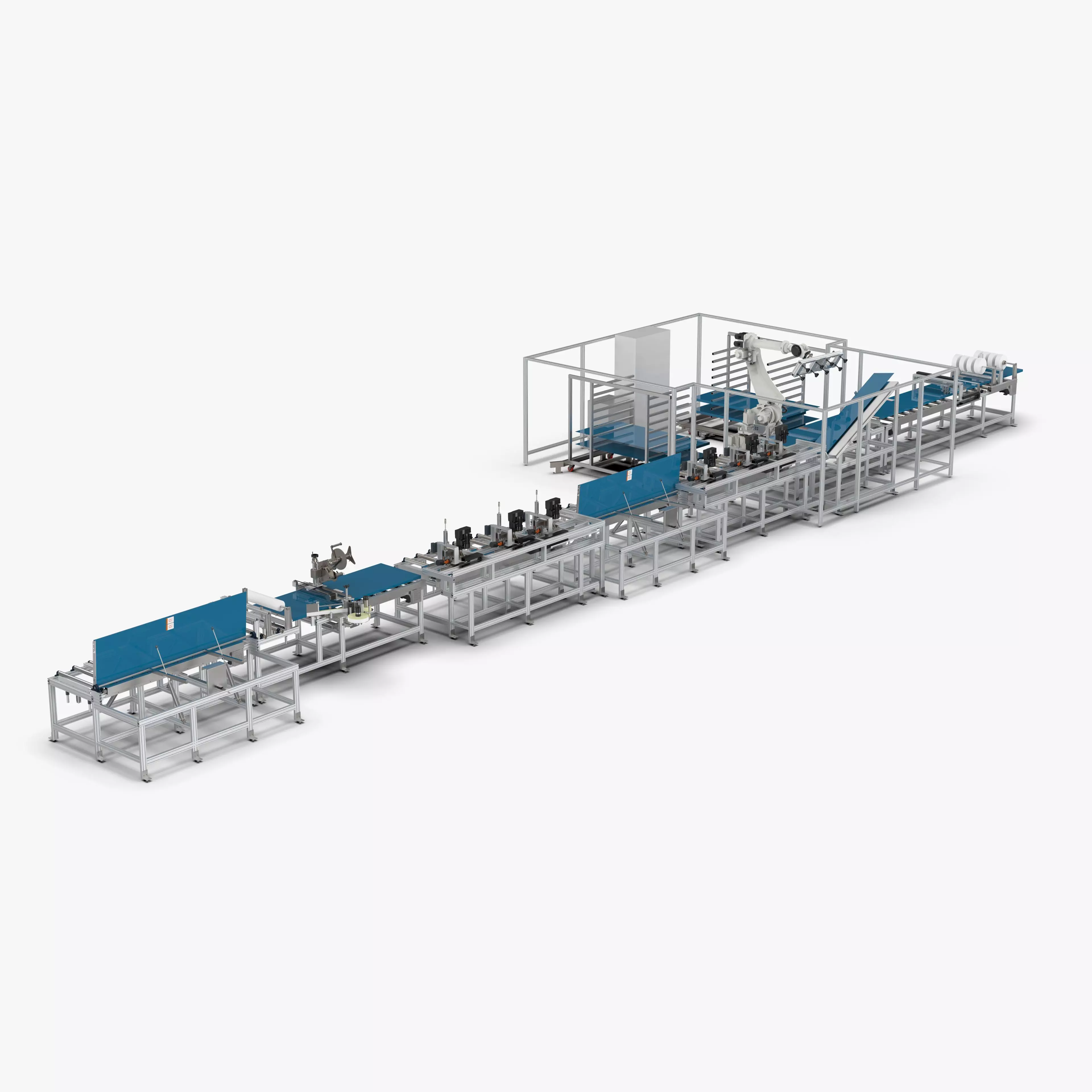 Automatic Hall Door Panel Assembly Line 3D model_0