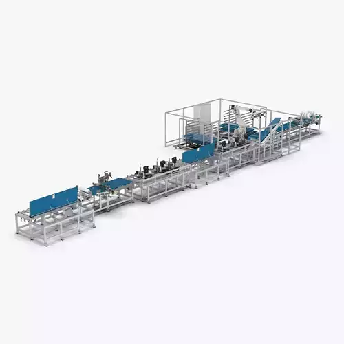 Automatic Hall Door Panel Assembly Line 3D model