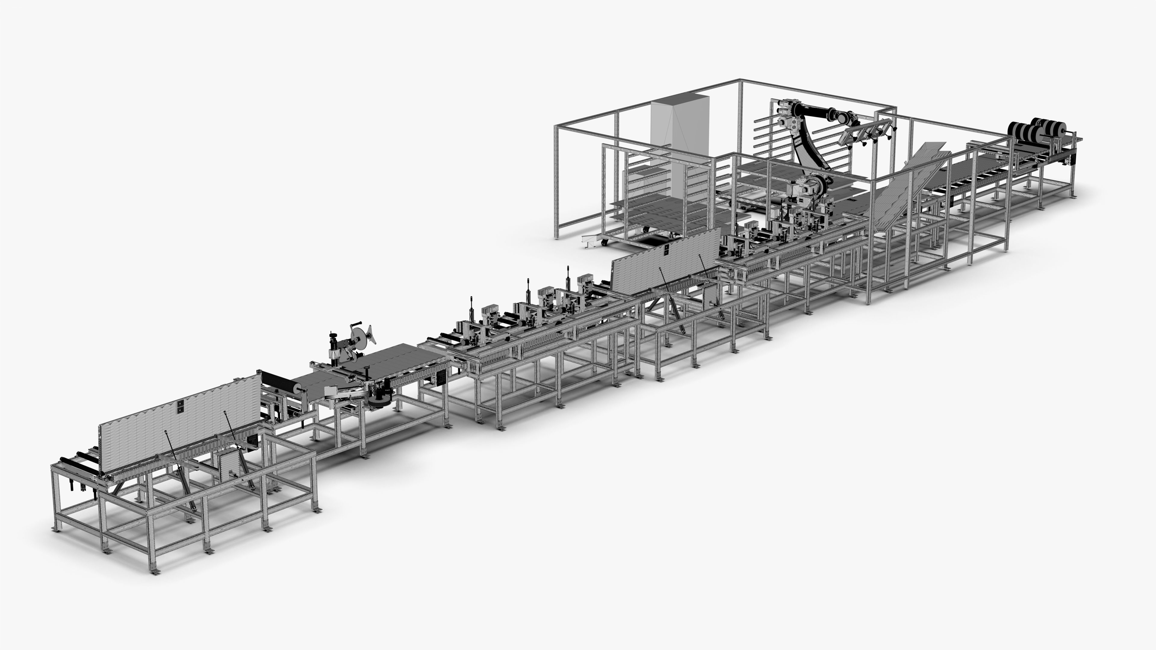 Automatic Hall Door Panel Assembly Line 3D model_22