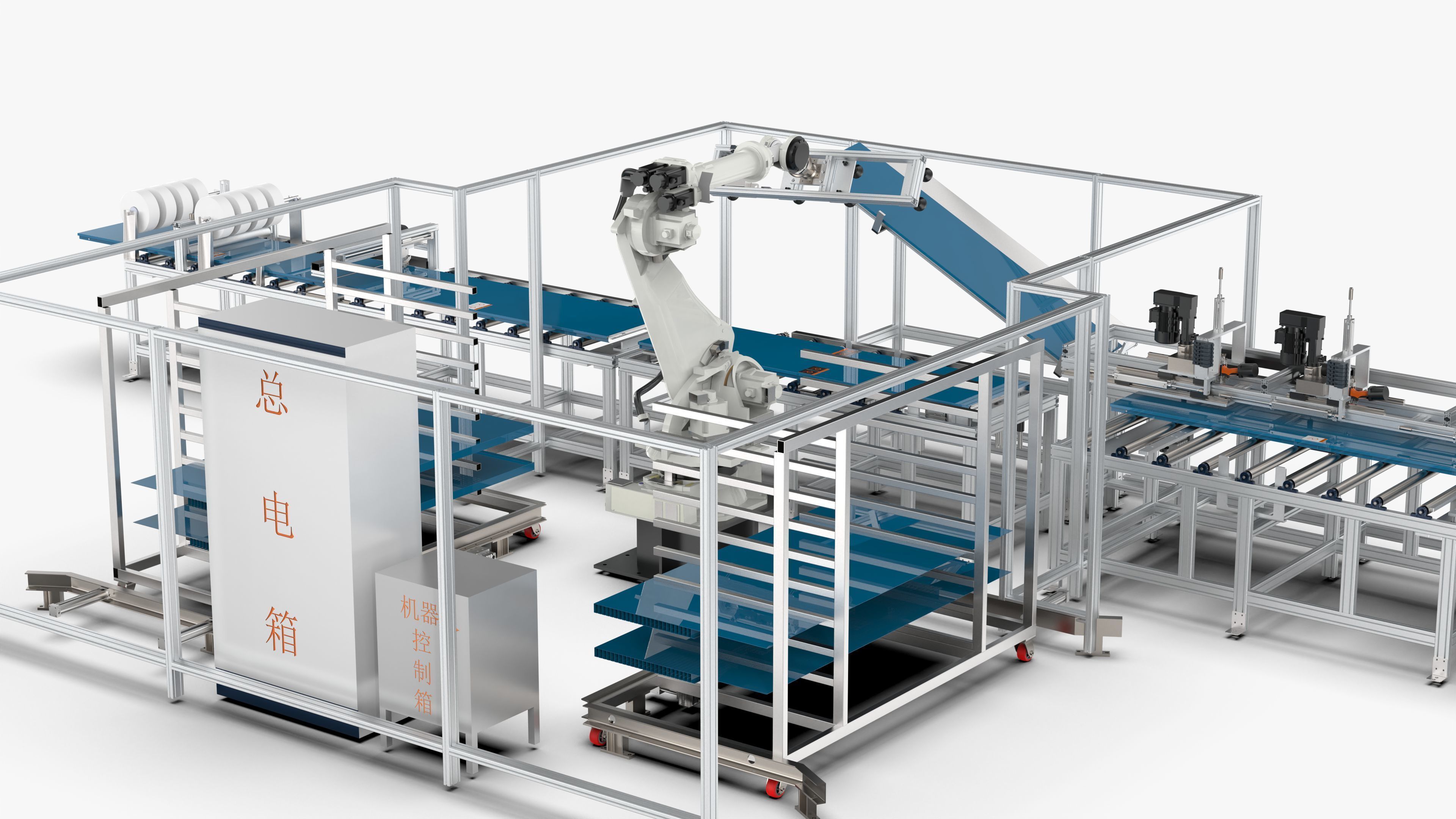 Automatic Hall Door Panel Assembly Line 3D model_18