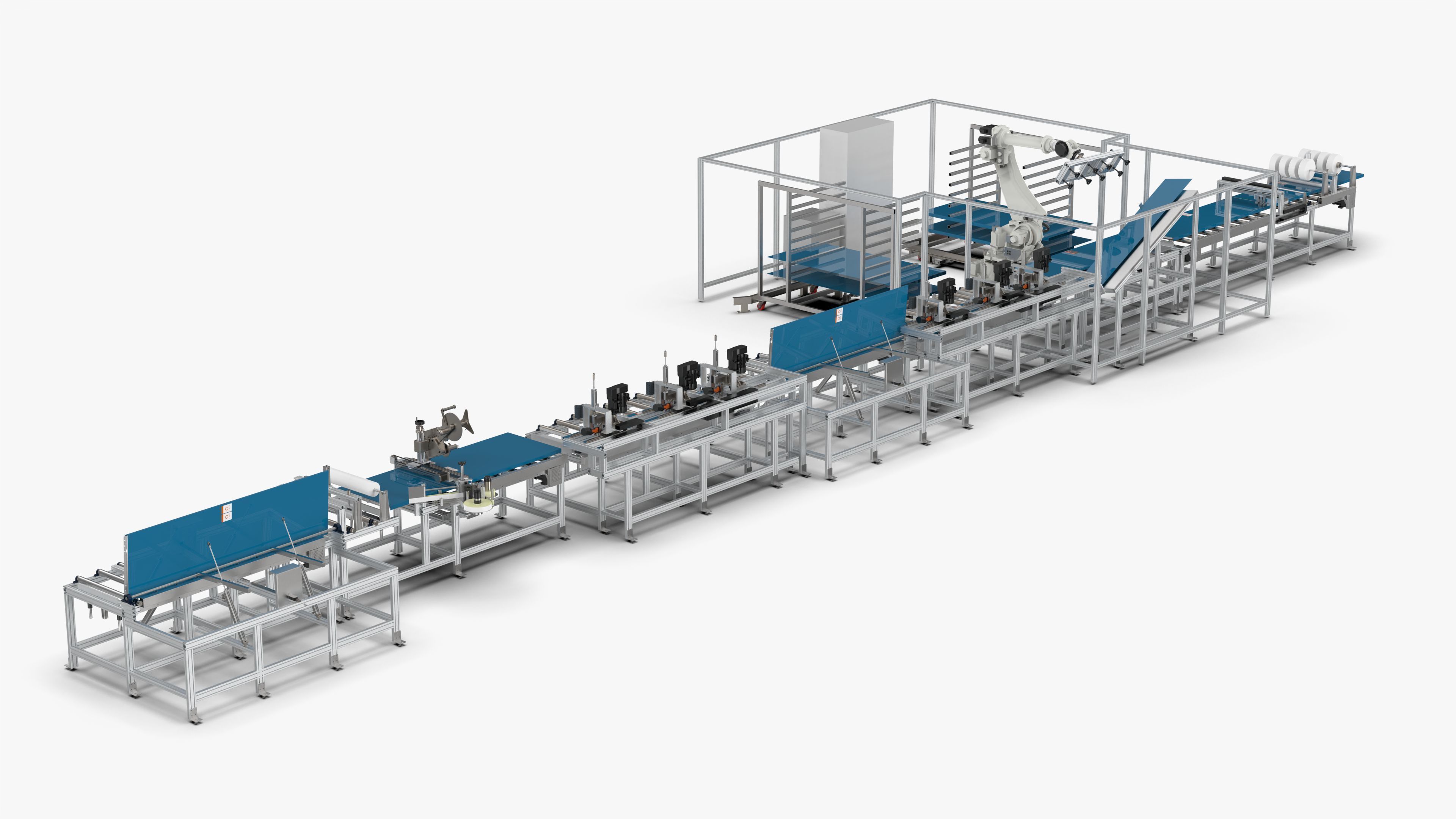 Automatic Hall Door Panel Assembly Line 3D model_1