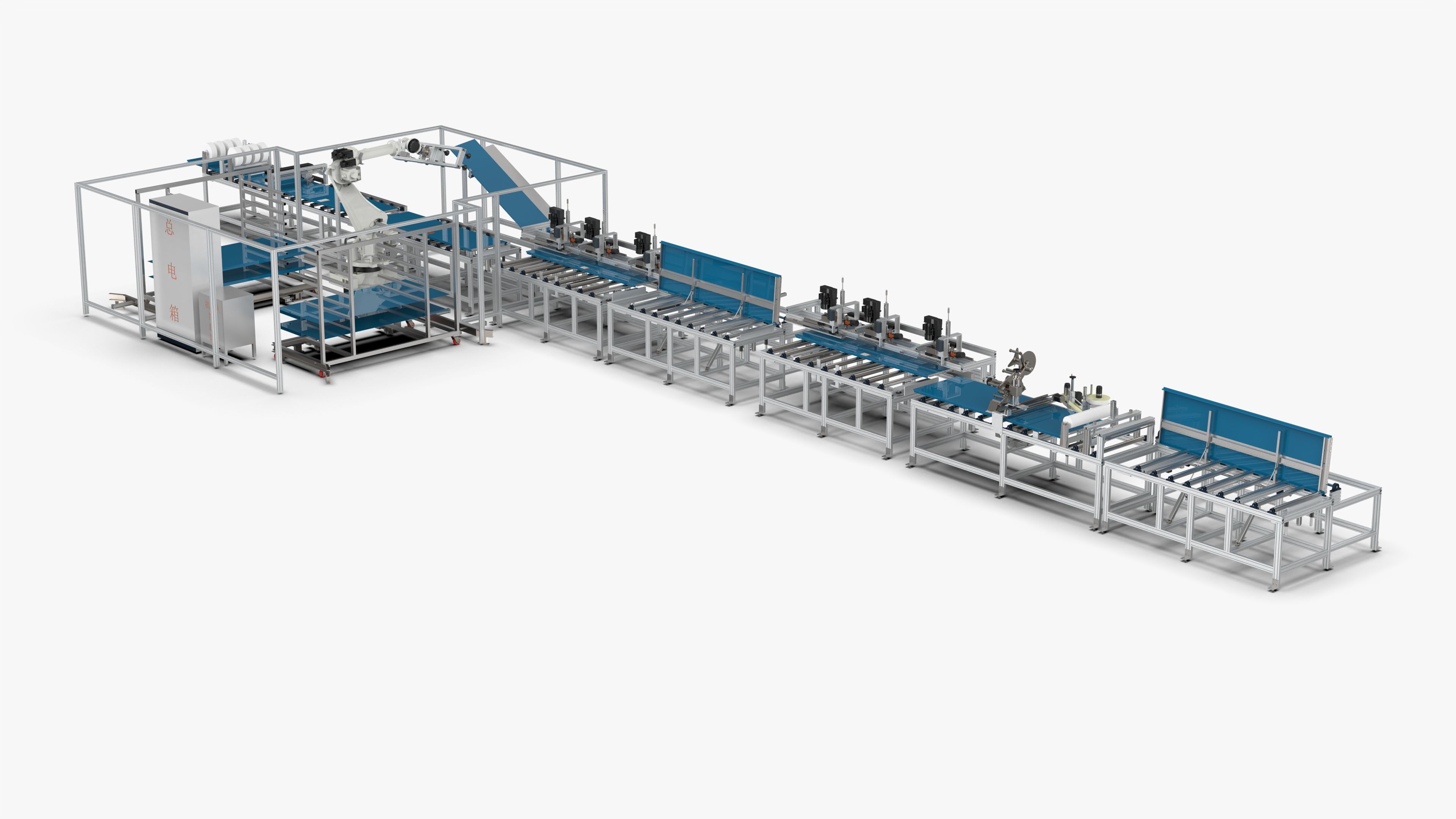 Automatic Hall Door Panel Assembly Line 3D model_4