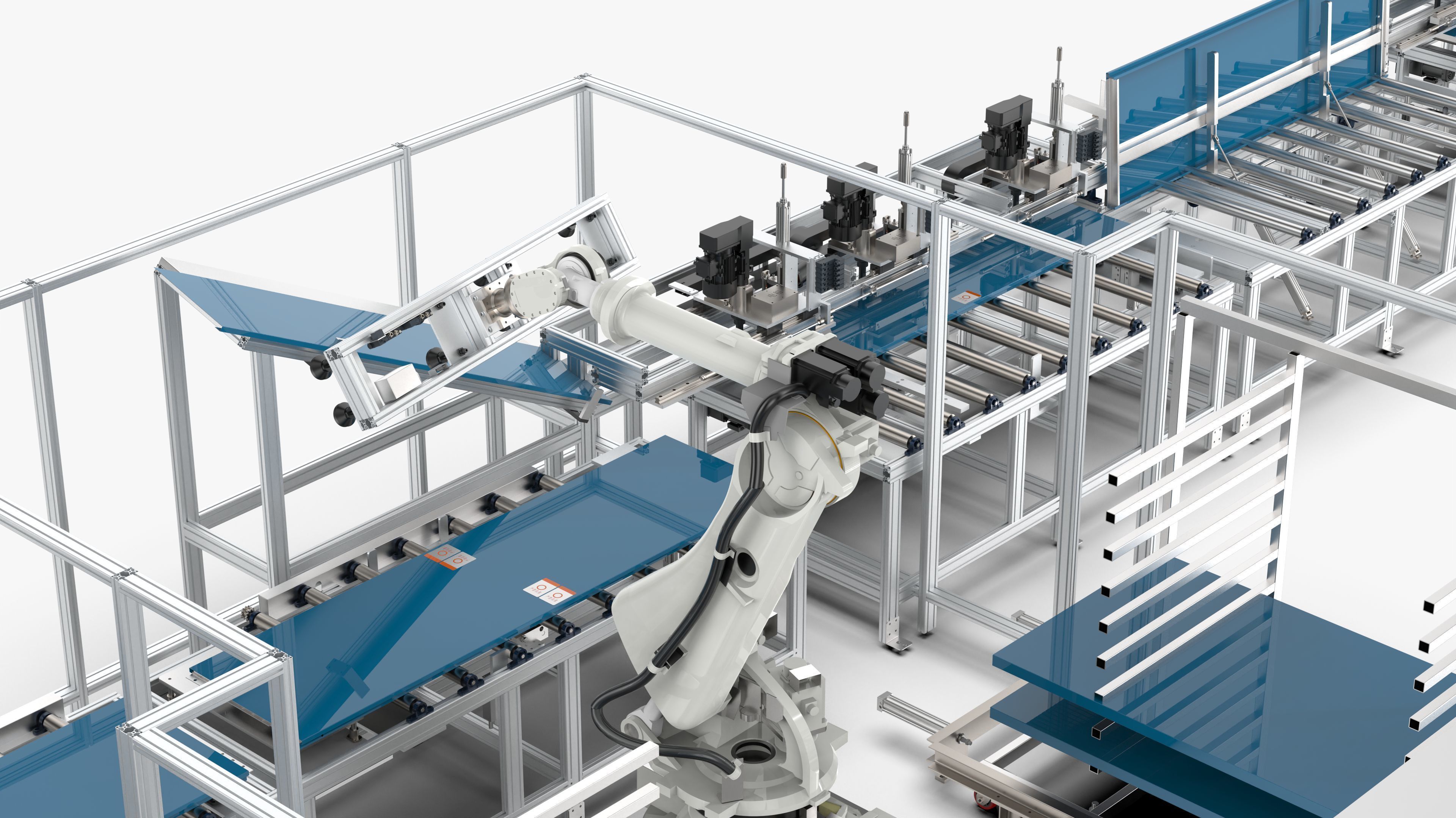 Automatic Hall Door Panel Assembly Line 3D model_19