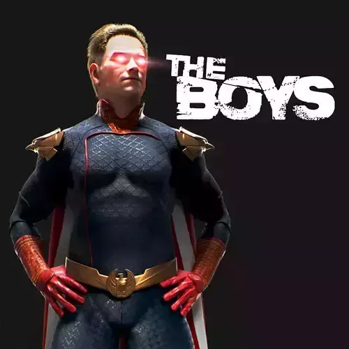 Homelander Low-poly 3D model