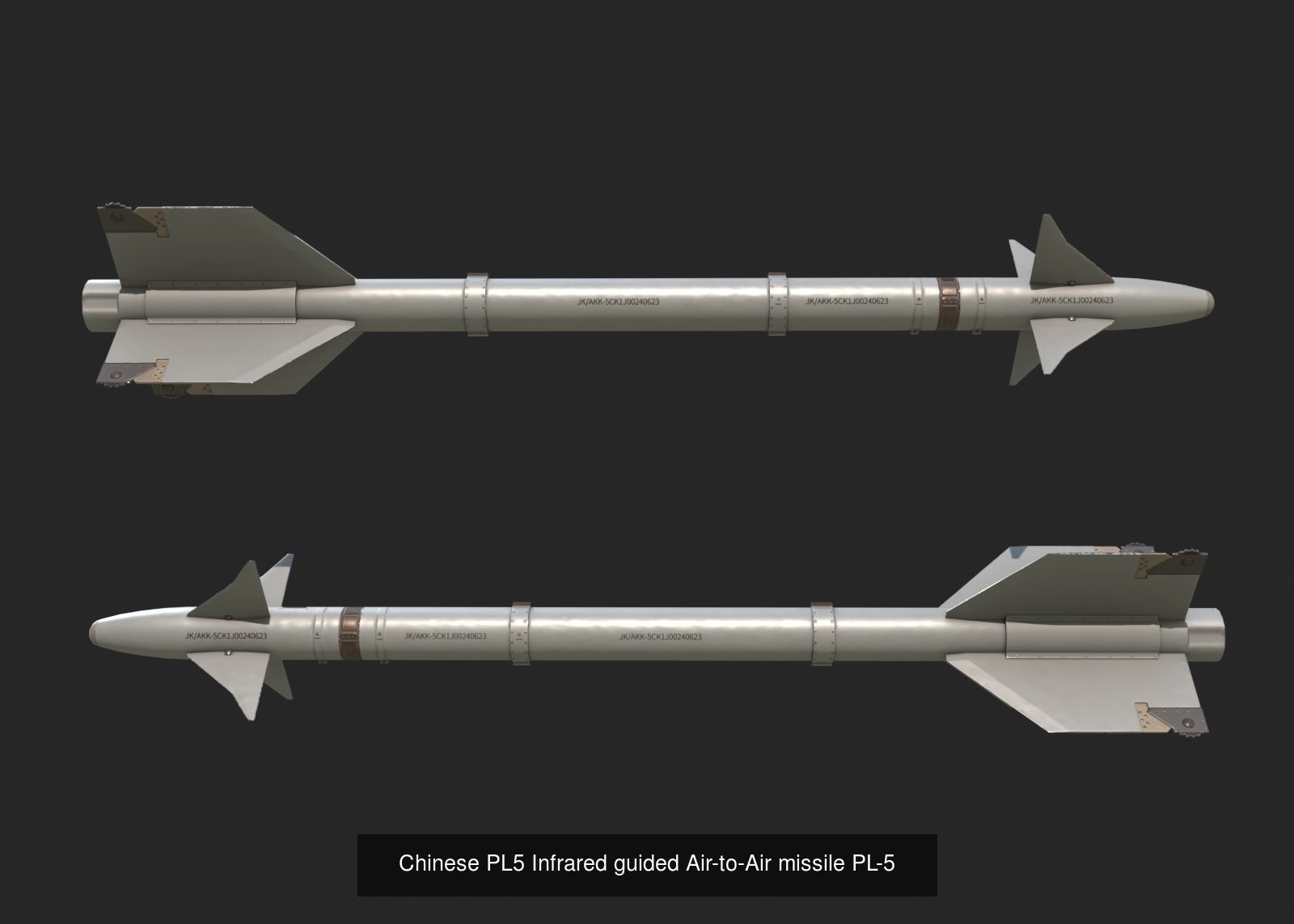 Chinese Aircraft mounting air-to-air missiles 3D Model Collection_6