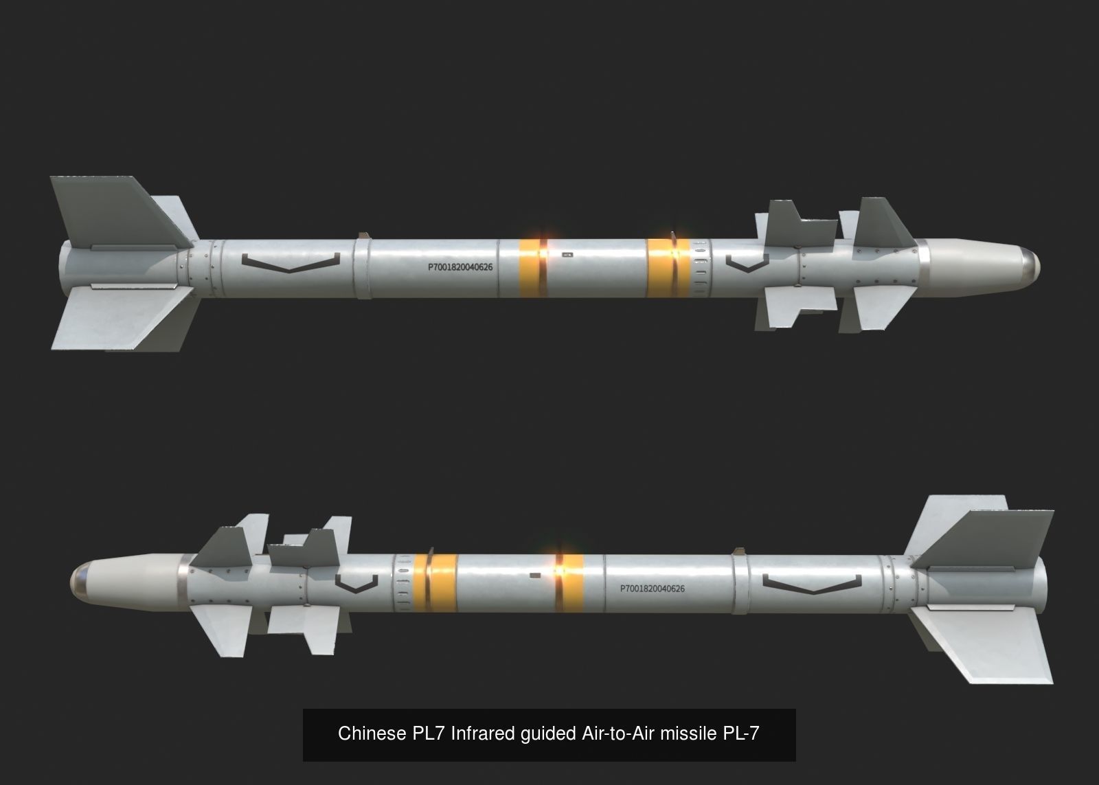 Chinese Aircraft mounting air-to-air missiles 3D Model Collection_10