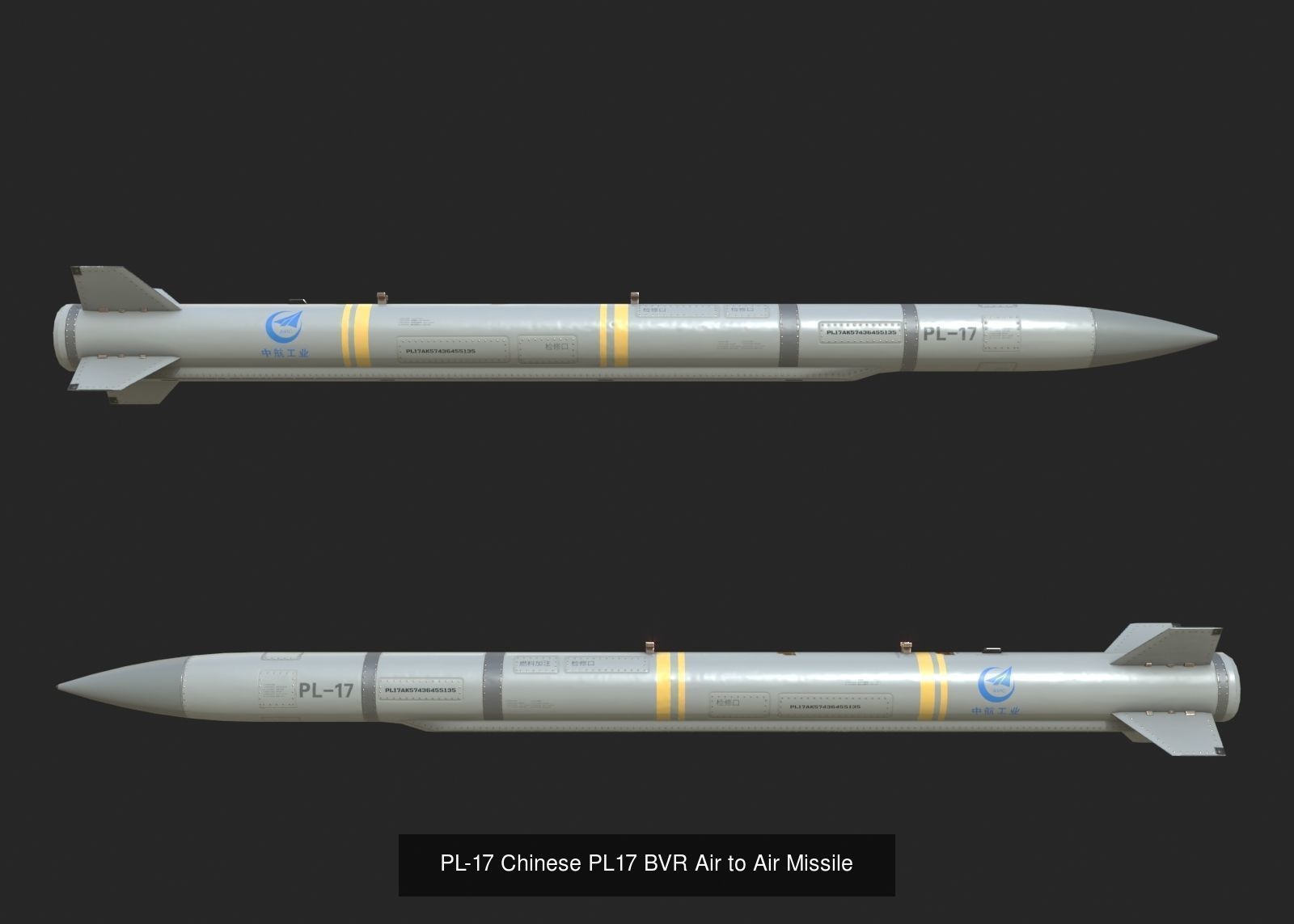 Chinese Aircraft mounting air-to-air missiles 3D Model Collection_2
