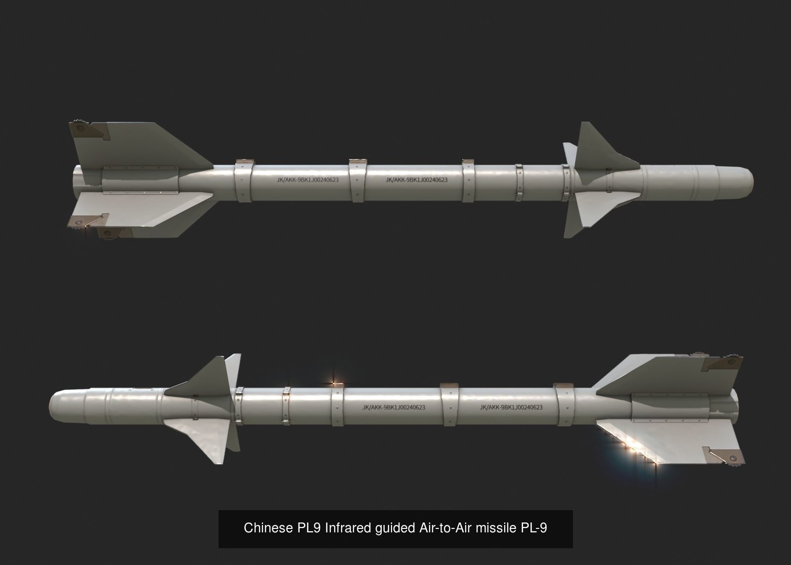 Chinese Aircraft mounting air-to-air missiles 3D Model Collection_7