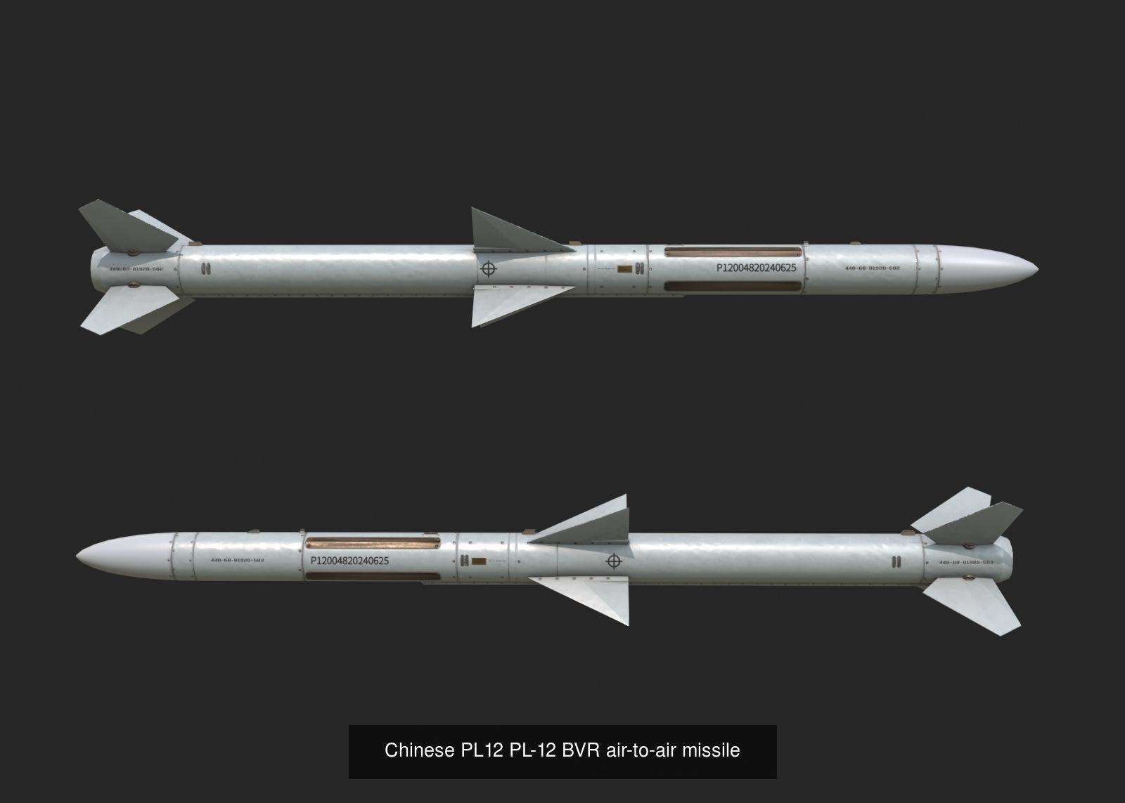 Chinese Aircraft mounting air-to-air missiles 3D Model Collection_9