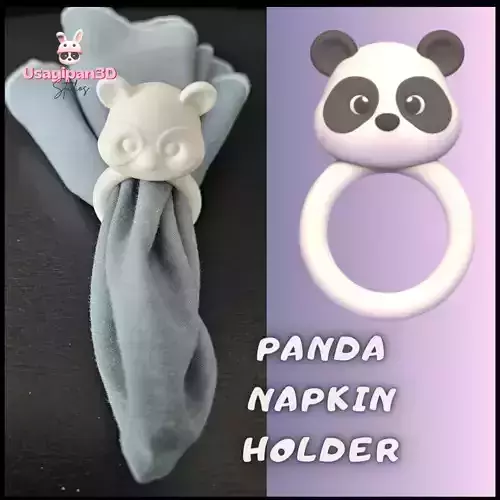 Panda Napkin Holder 3D print model