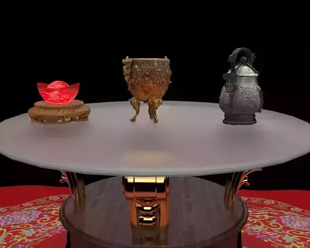 Chinese wine vessel and cup 