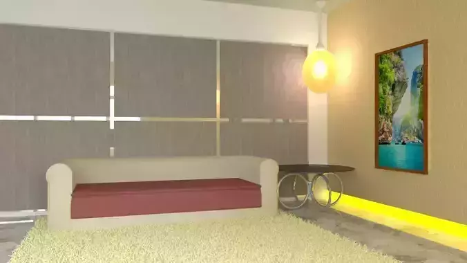 3D Asset For Living Room