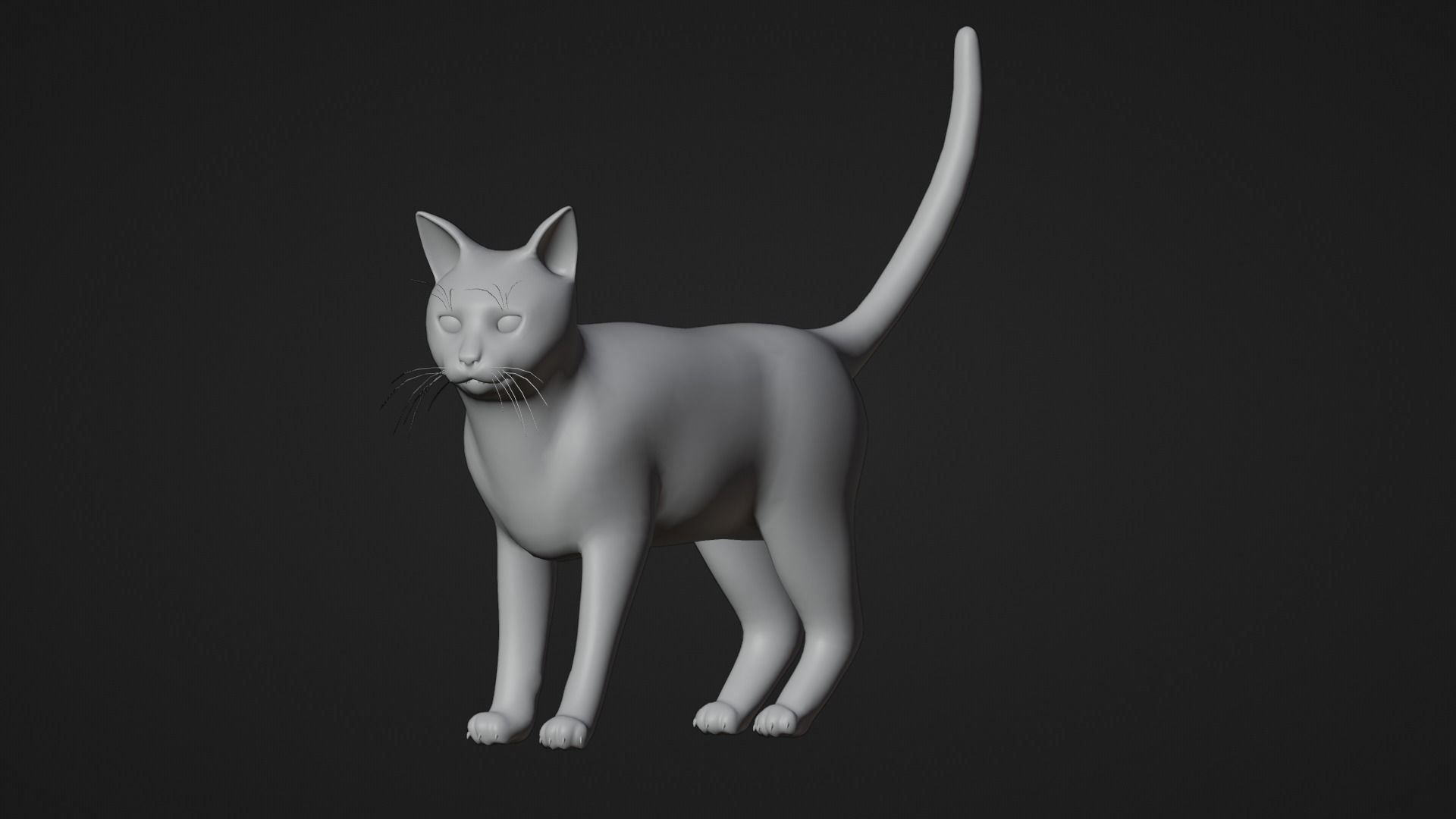 Low poly - Stylized cats - Egyptian Mau Cat Low-poly 3D model_10