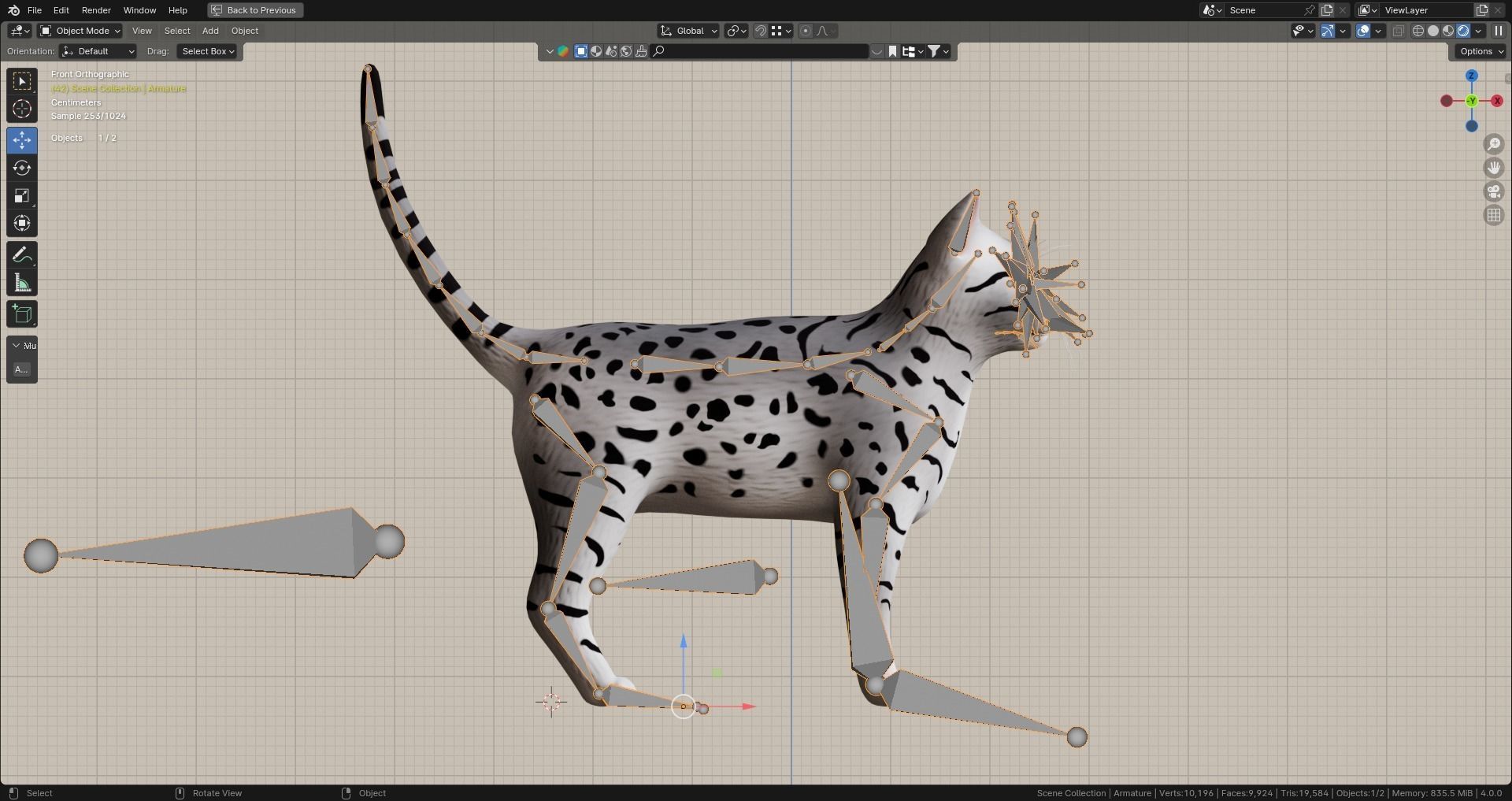 Low poly - Stylized cats - Egyptian Mau Cat Low-poly 3D model_8