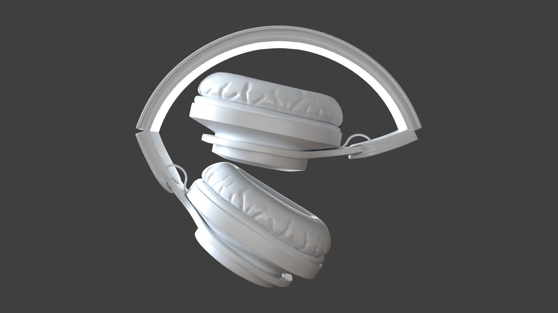 Headphone M6Plus HJ-4K Bhetrix White 3D model_3