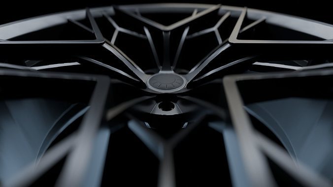 Awesome Rim and Tire 02 Low-poly 3D model 7