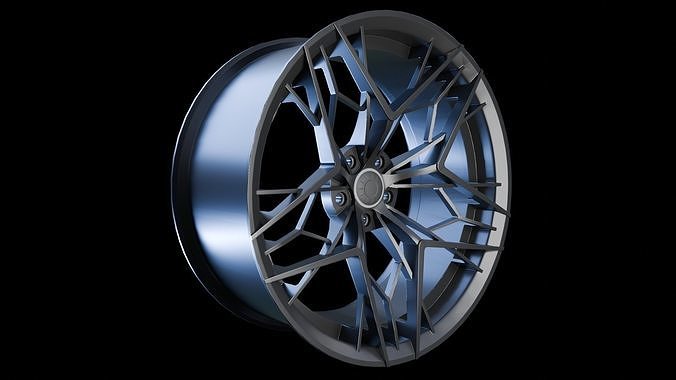 Awesome Rim and Tire 02 Low-poly 3D model 4