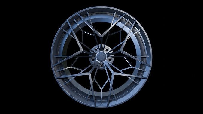 Awesome Rim and Tire 02 Low-poly 3D model 3