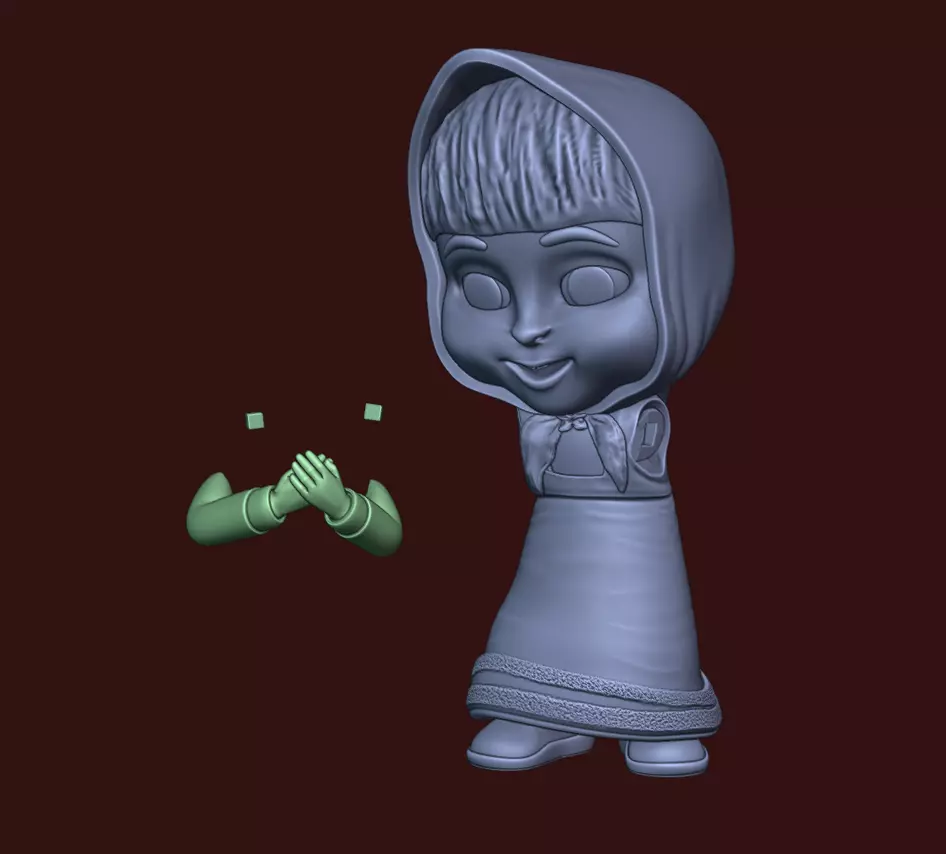 Masha and bear 3D print model_0