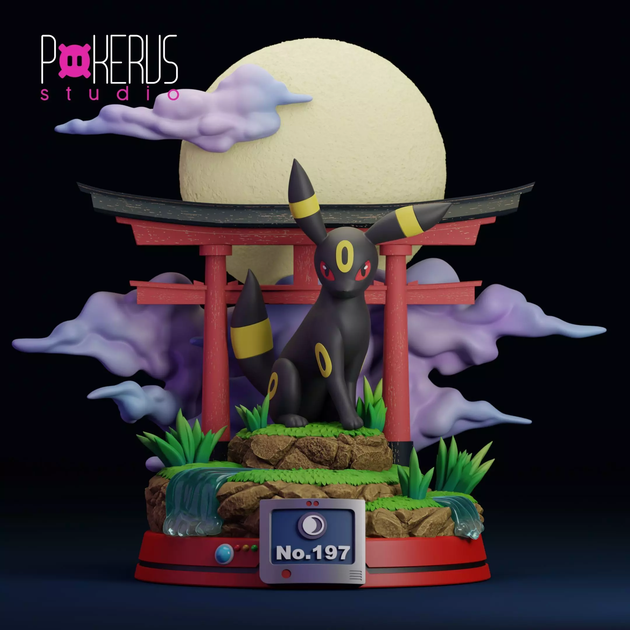 Umbreon Statue 3D print model_0
