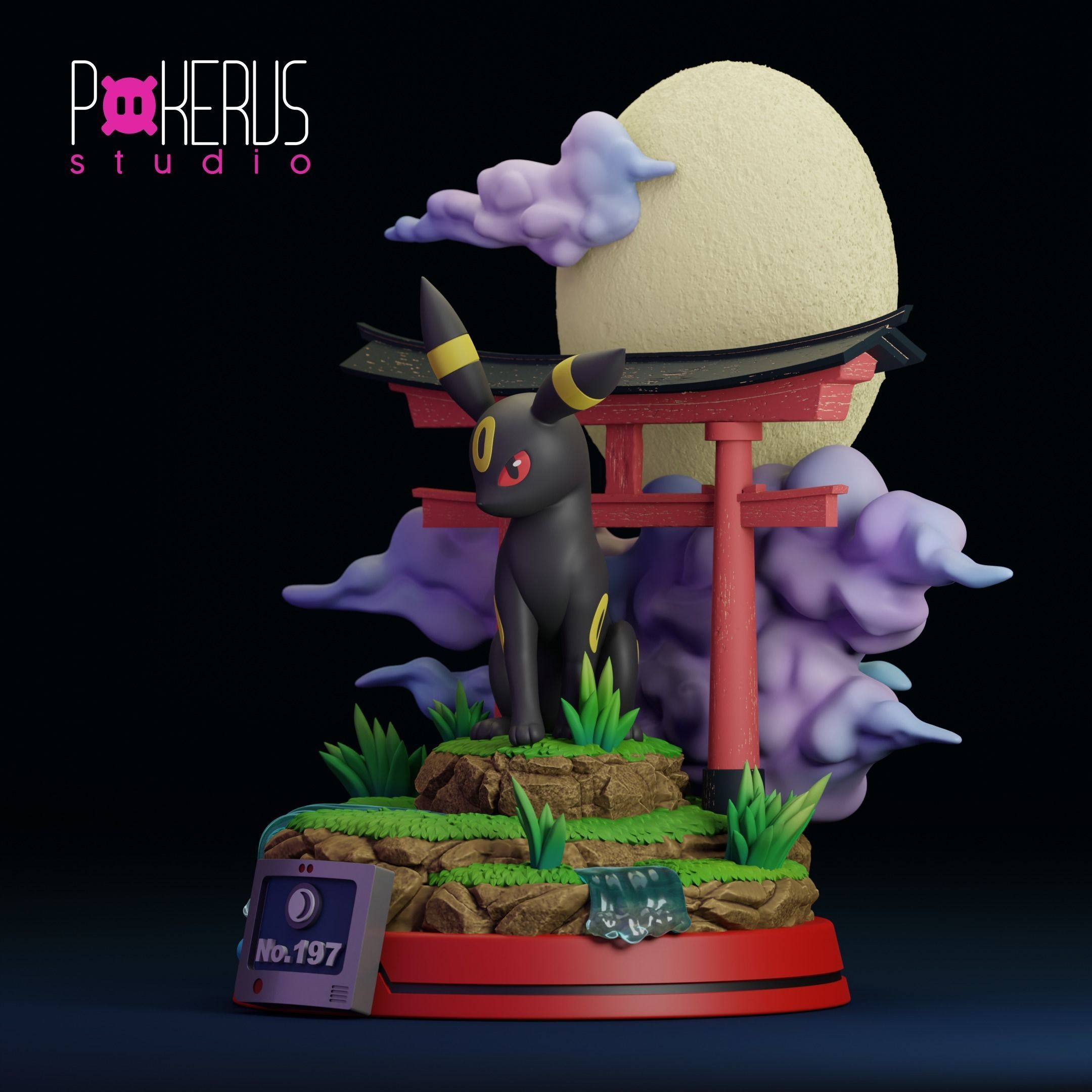 Umbreon Statue 3D print model_3