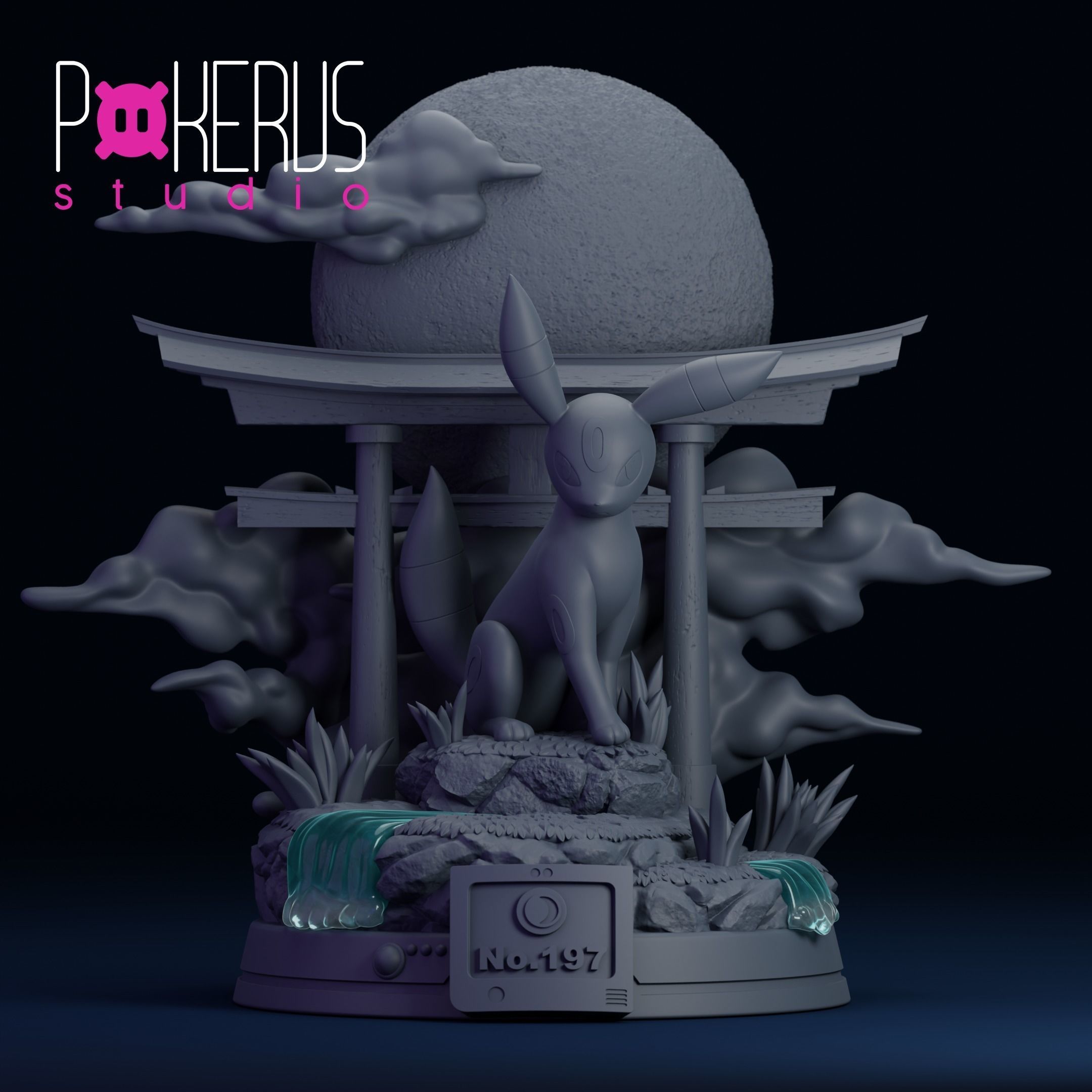 Umbreon Statue 3D print model_6