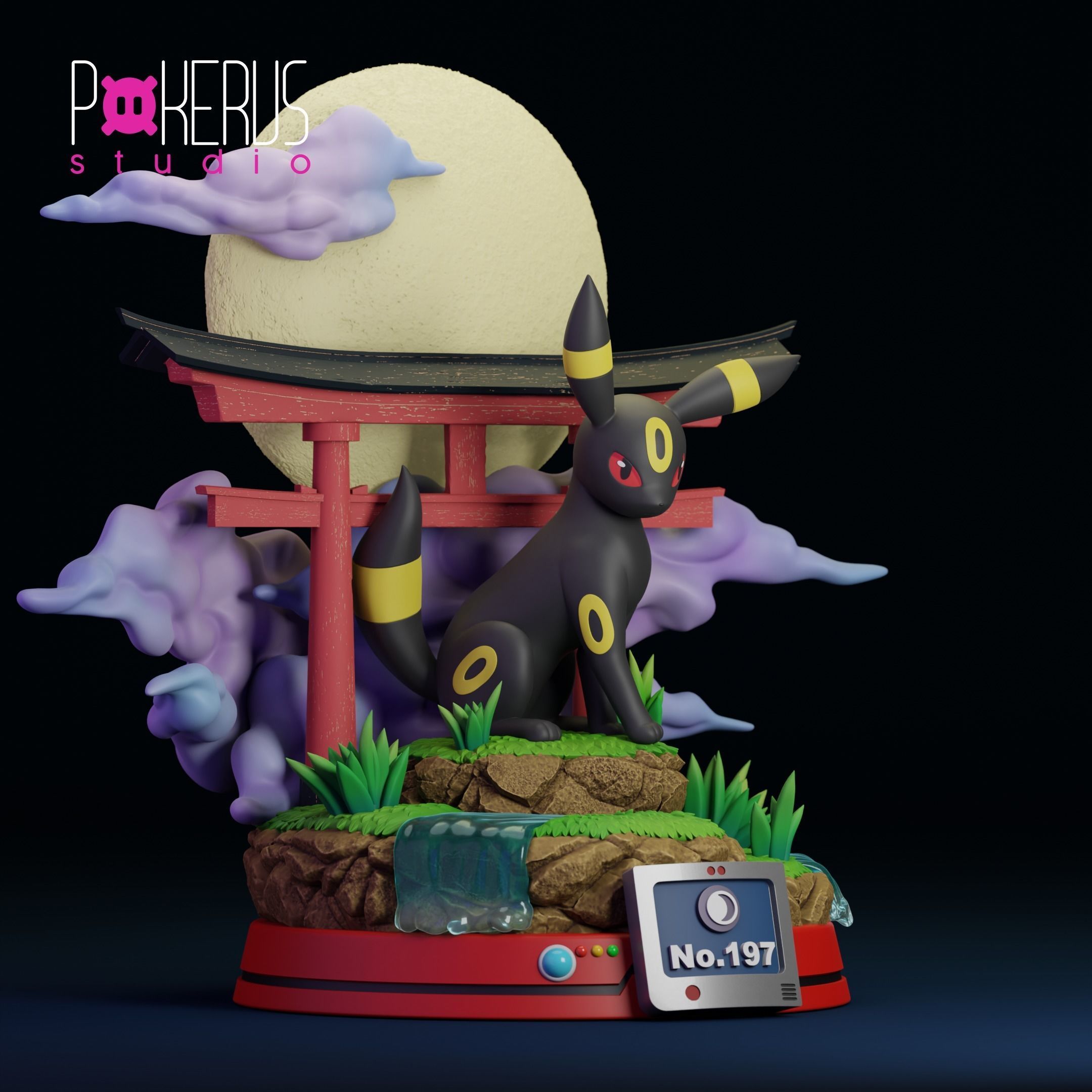 Umbreon Statue 3D print model_5