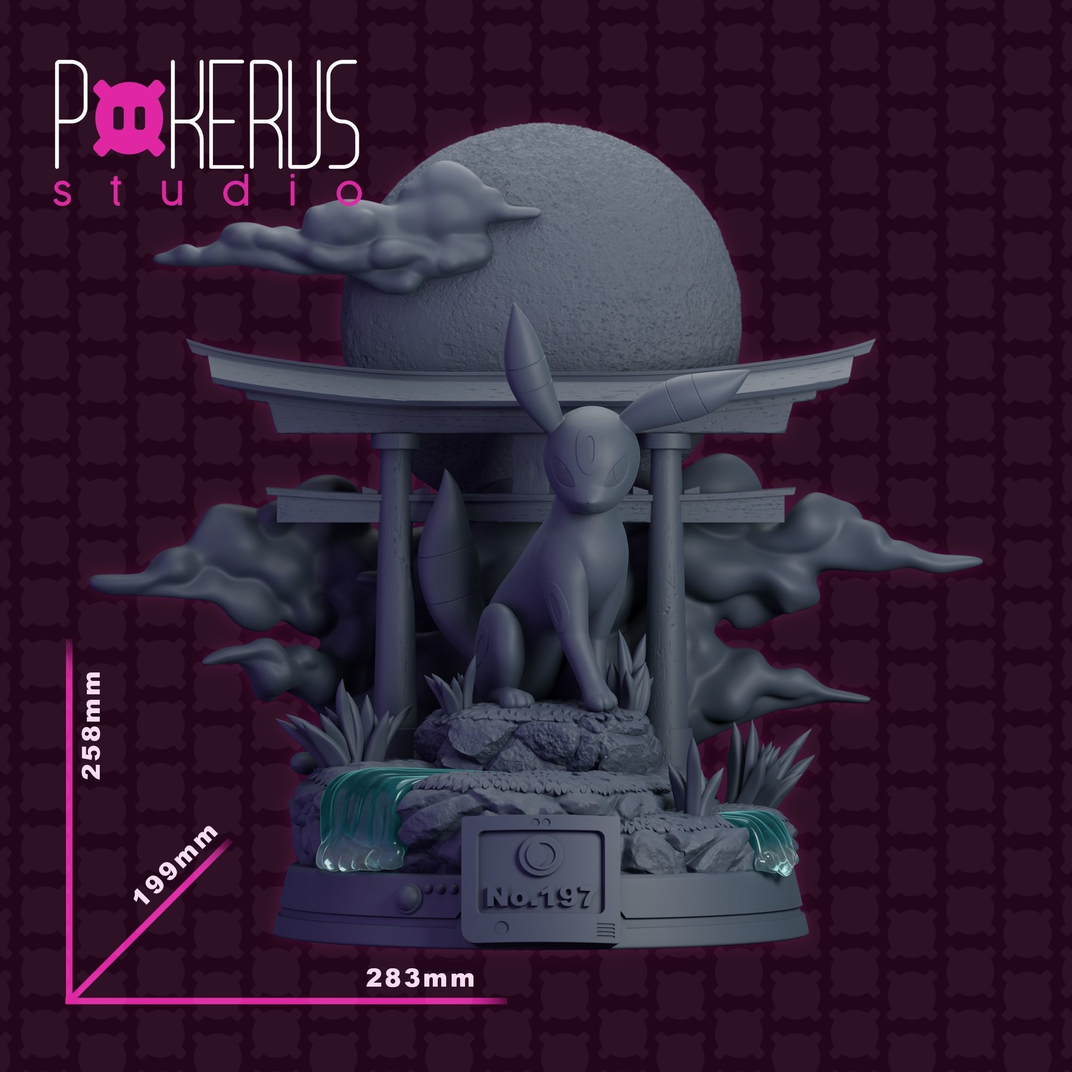 Umbreon Statue 3D print model_10