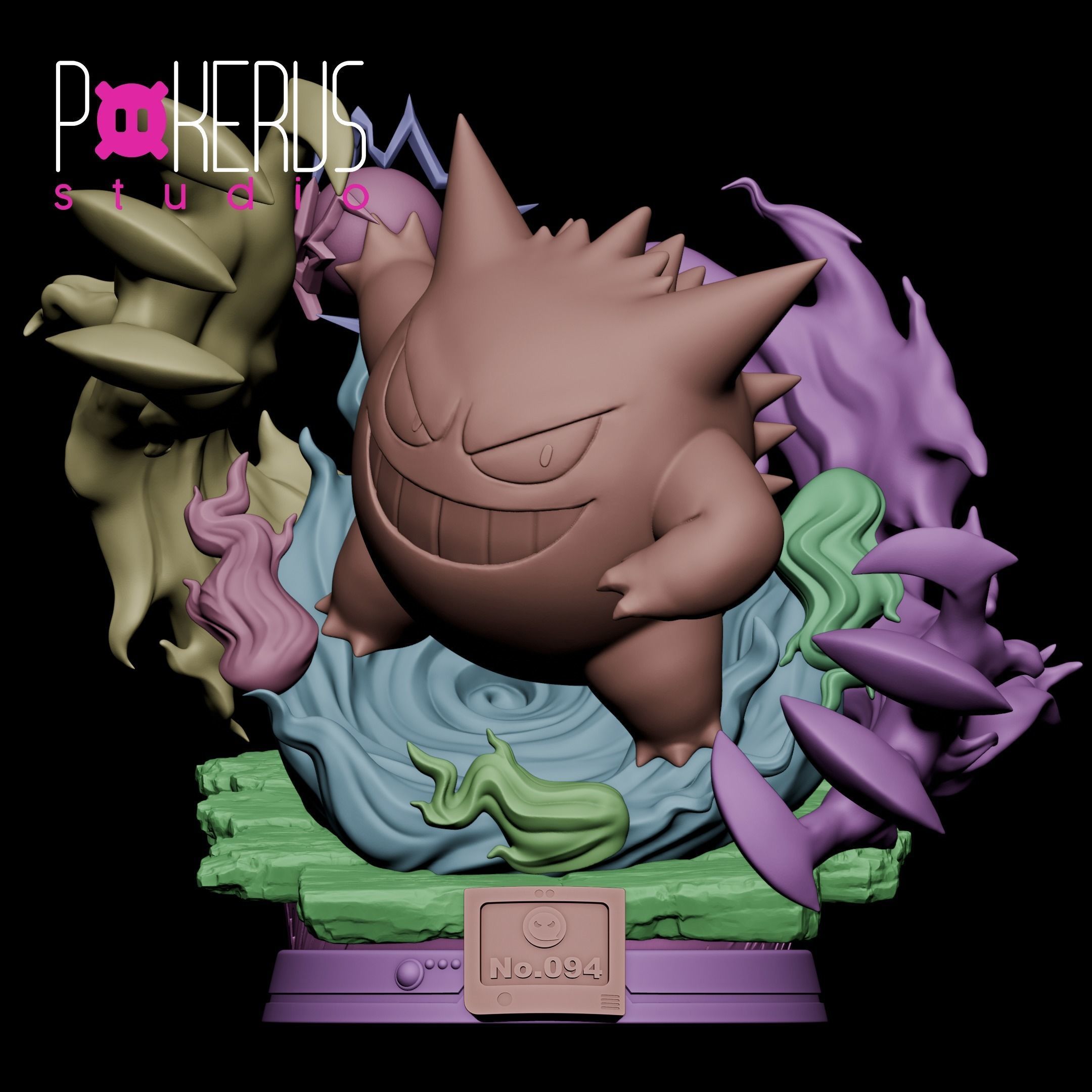 Gengar Statue 3D print model_10