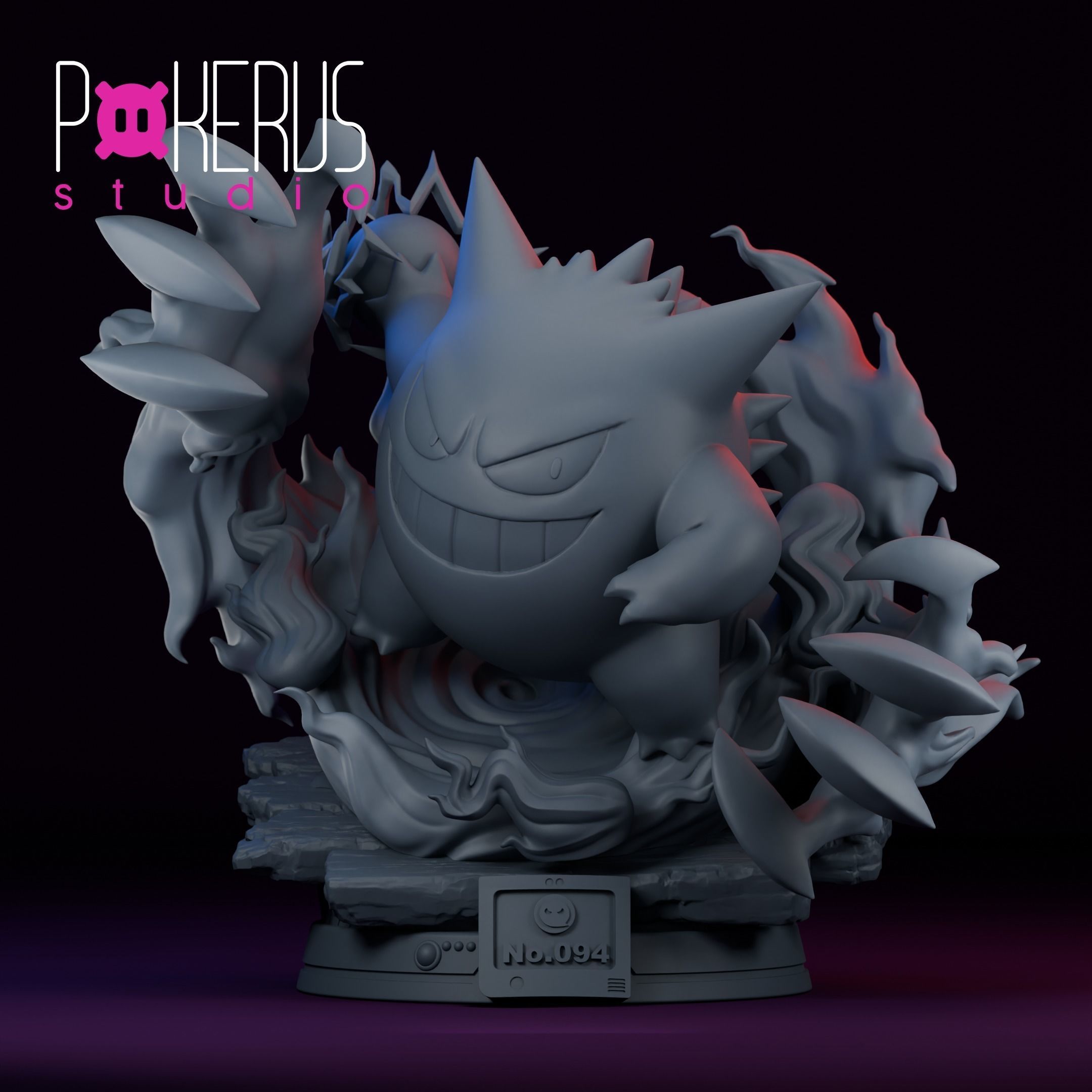 Gengar Statue 3D print model_5