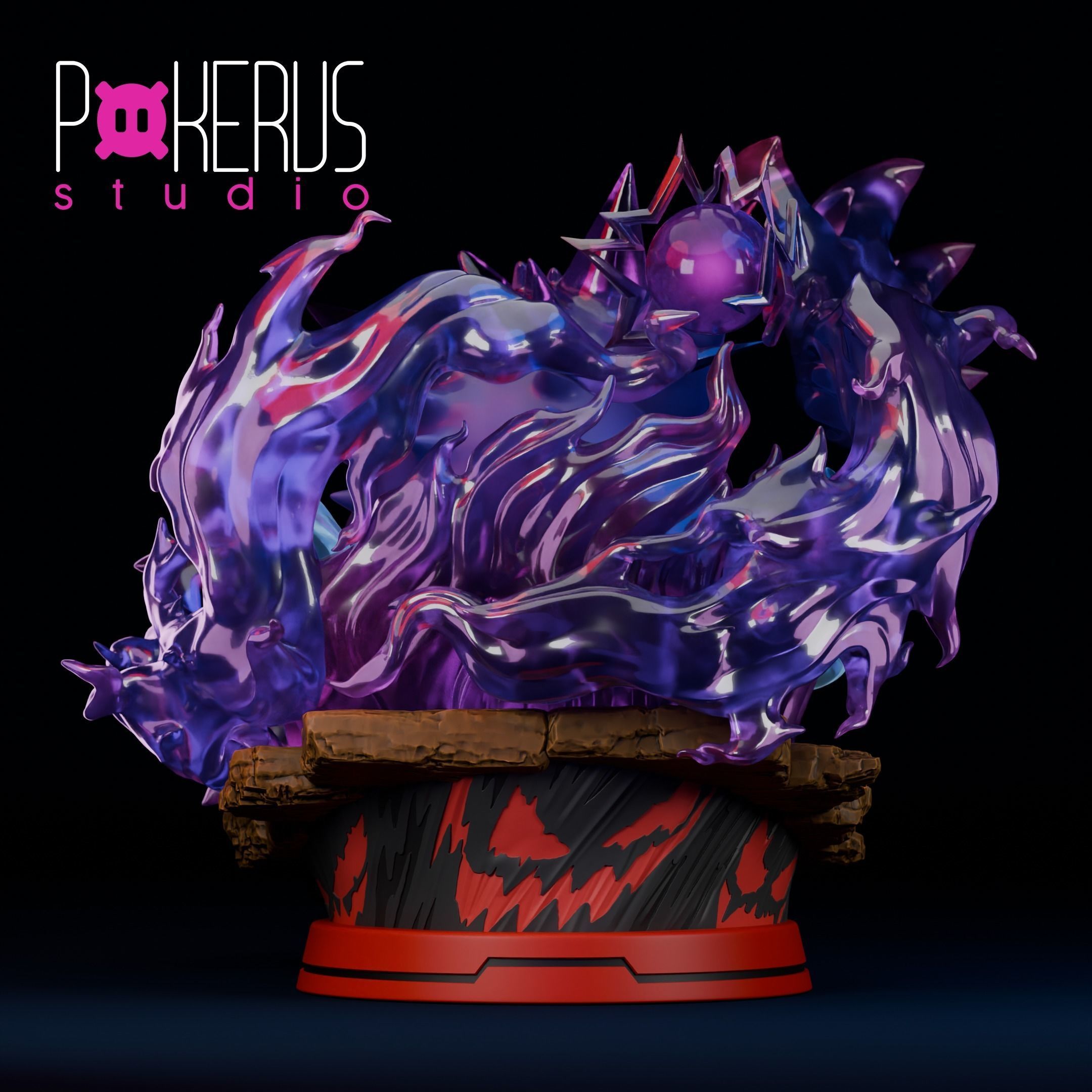 Gengar Statue 3D print model_3