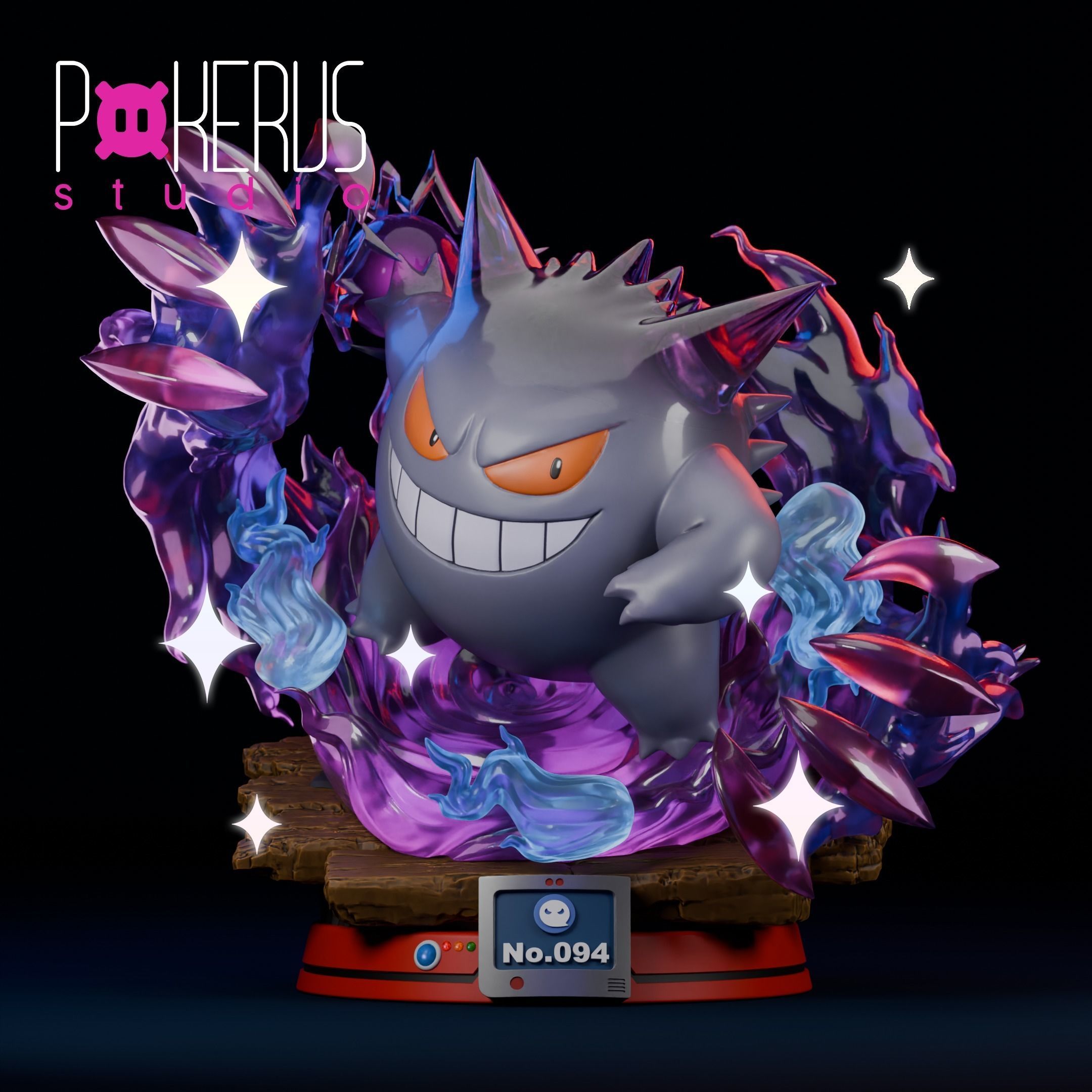 Gengar Statue 3D print model_1