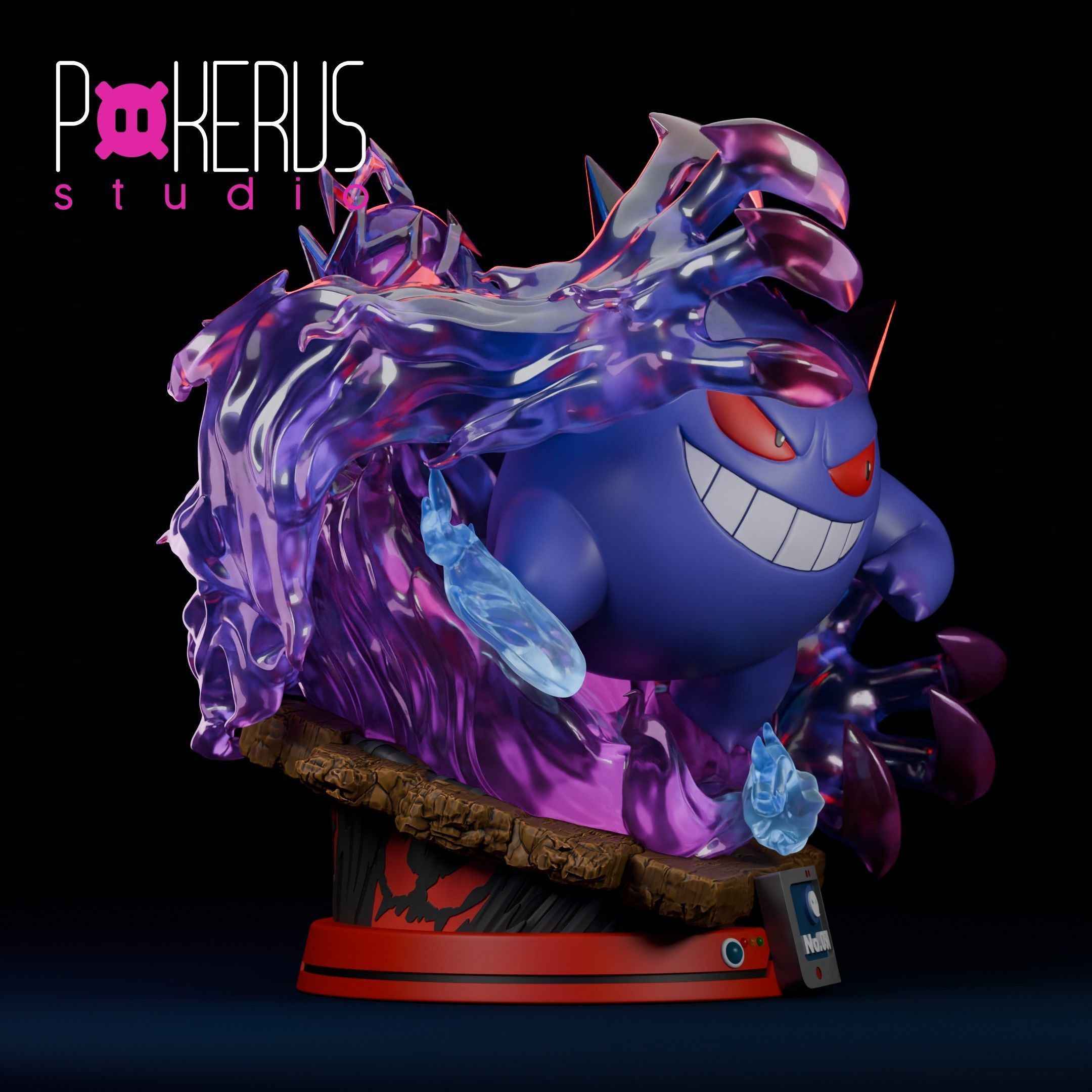 Gengar Statue 3D print model_2
