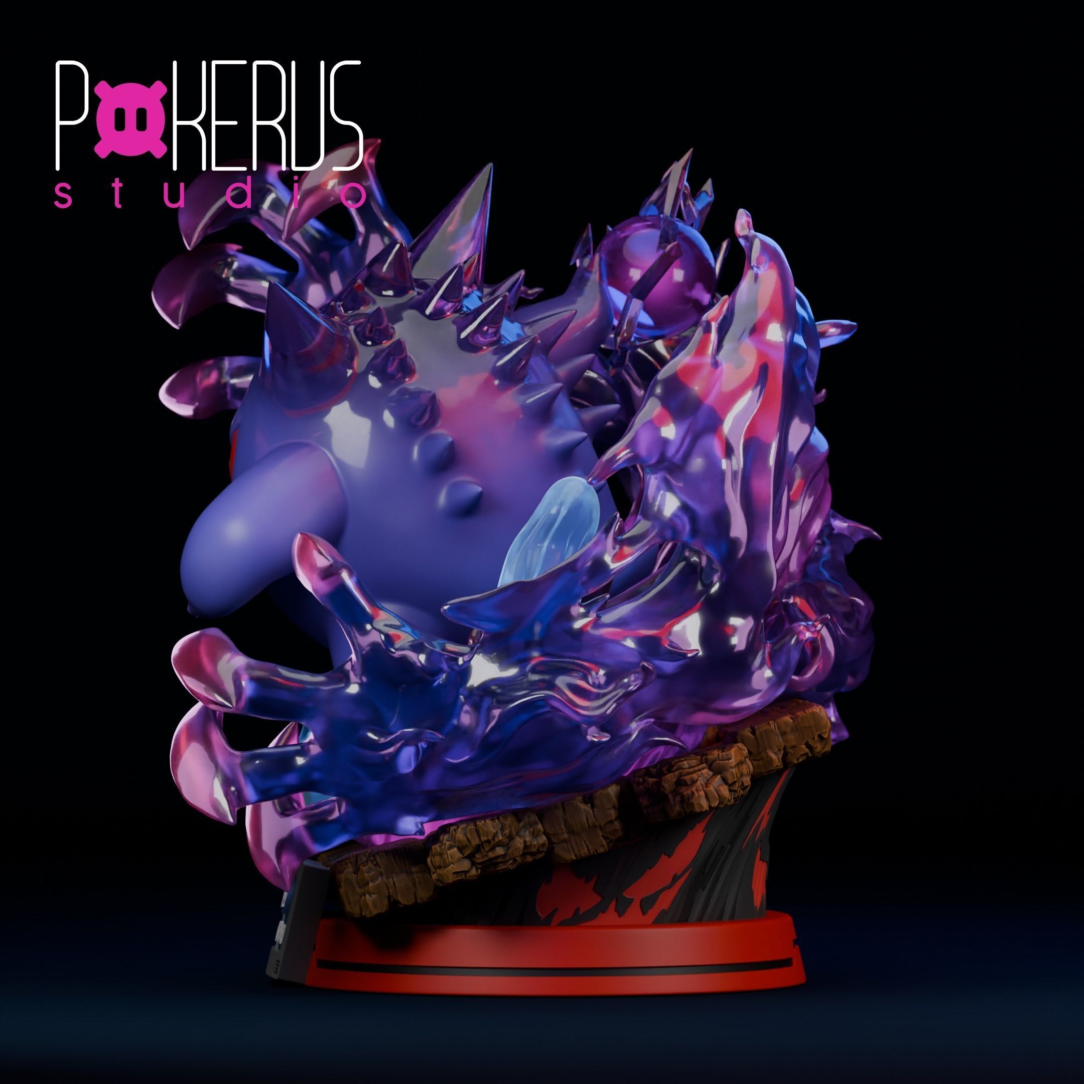 Gengar Statue 3D print model_4