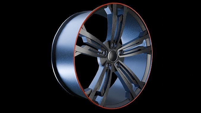 Awesome Rim and Tire 03 Low-poly 3D model 4