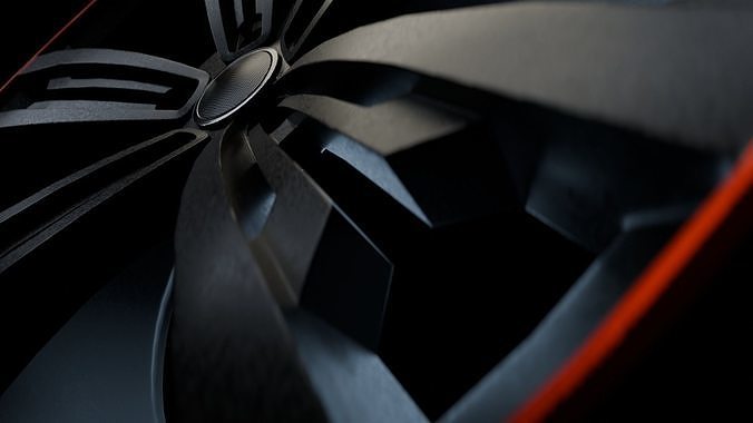 Awesome Rim and Tire 03 Low-poly 3D model 5