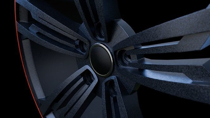 Awesome Rim and Tire 03 Low-poly 3D model 7