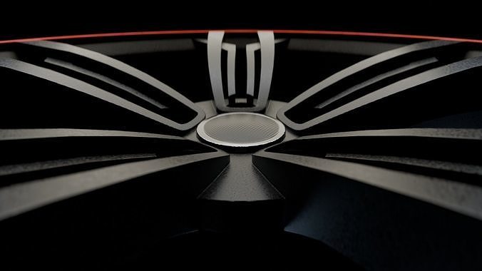 Awesome Rim and Tire 03 Low-poly 3D model 6
