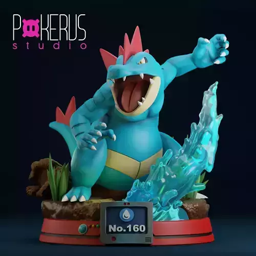Feraligatr Statue 3D print model