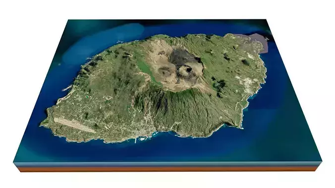 Oshima island 3d model terrain