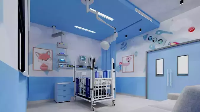 Pediatric hospital room