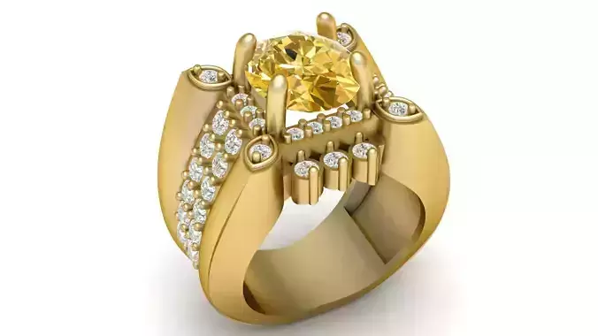 LUXURY ITALIAN MEN RING 3D PRINTABLE MODEL 3D print model