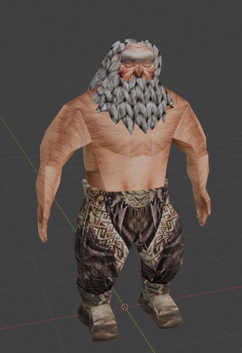 Animated And Textured Low Poly Dwarf Free low-poly 3D model