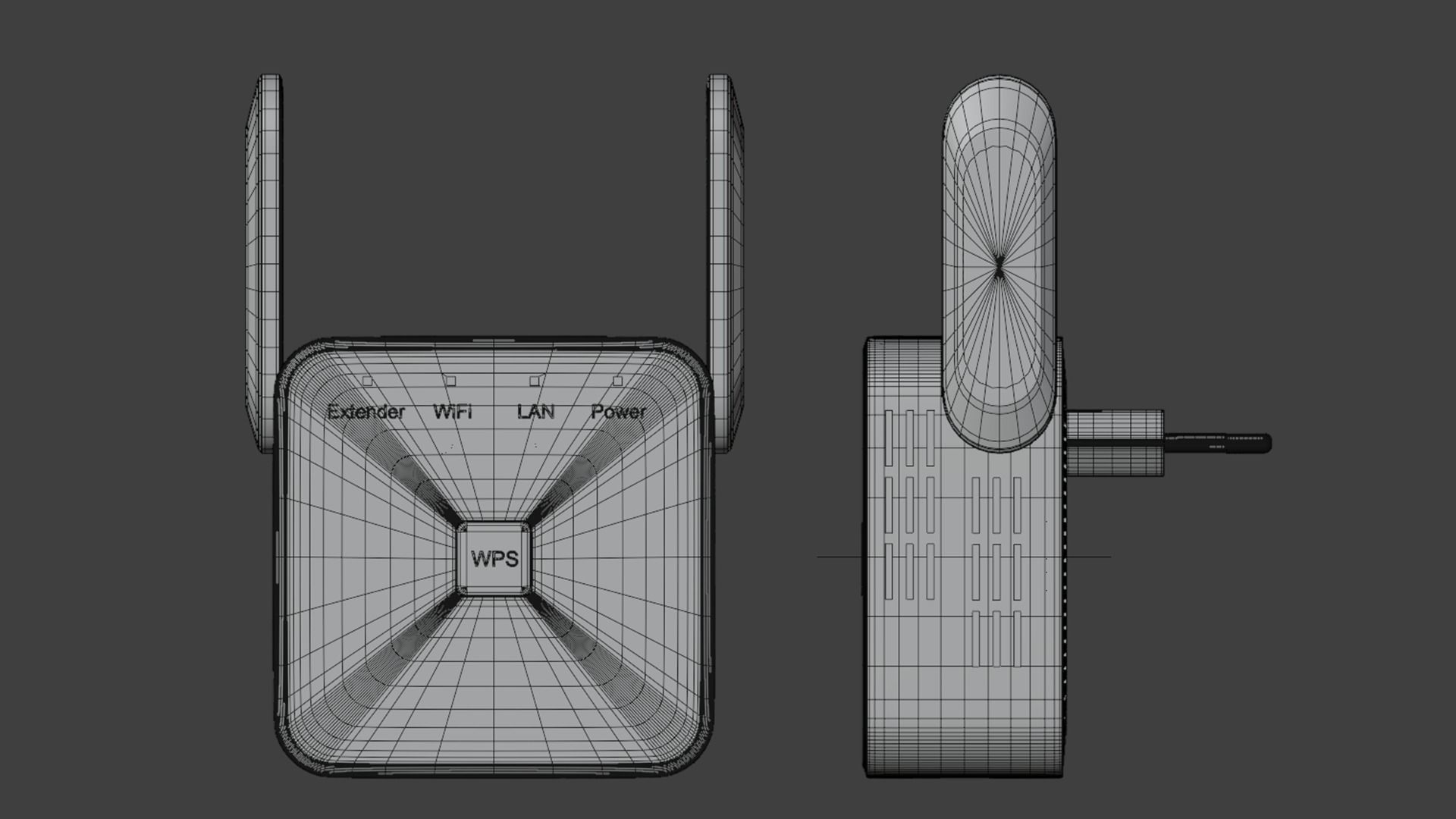WiFi Repeater RB-4N 2 Antenas 3D model_4