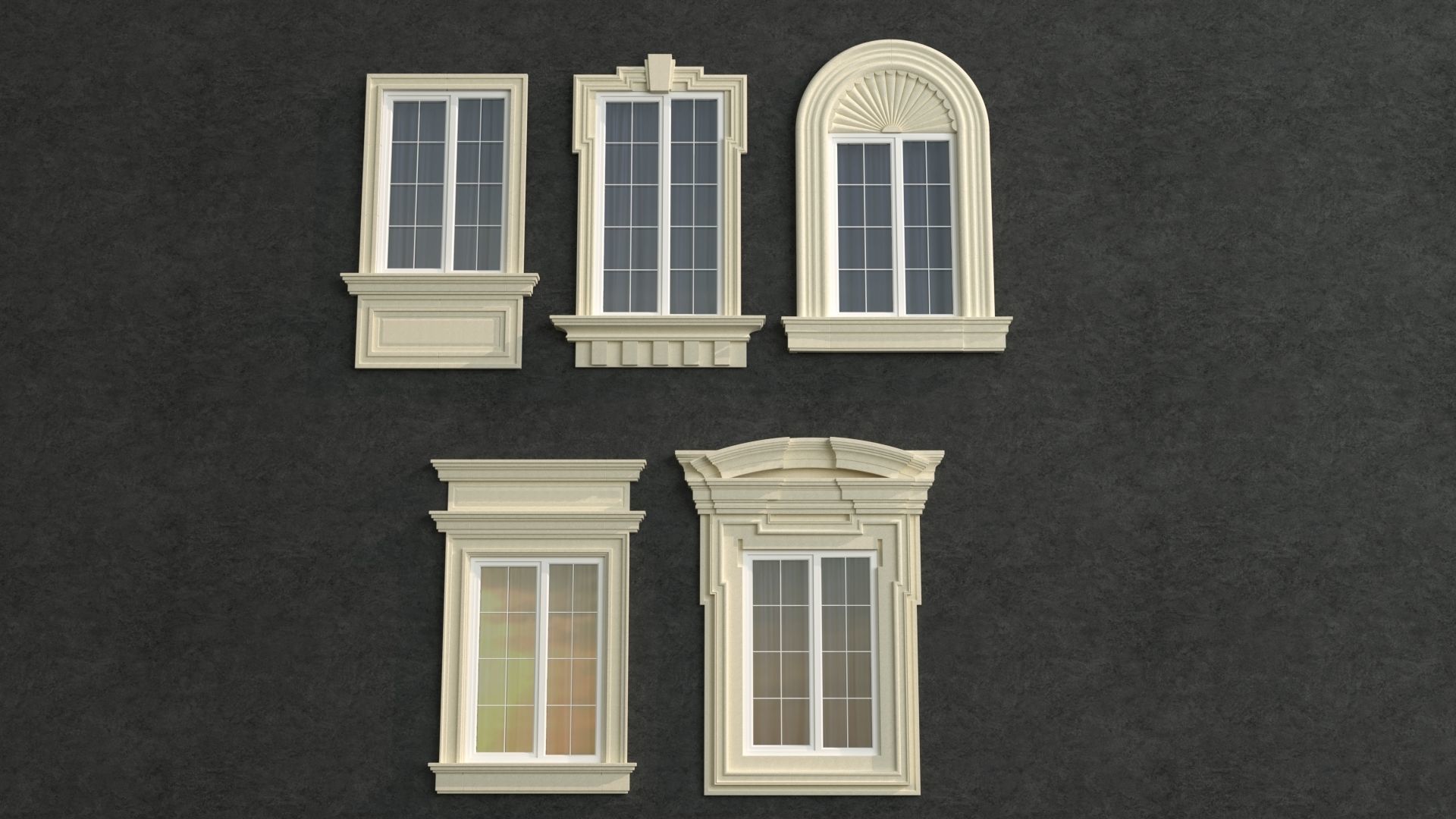 Windows in the style of modern classics 5 3d model 3D model_4