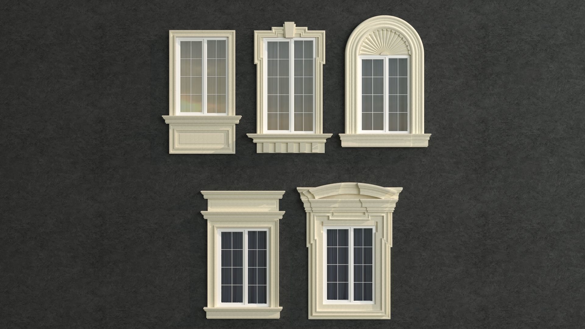 Windows in the style of modern classics 5 3d model 3D model_1