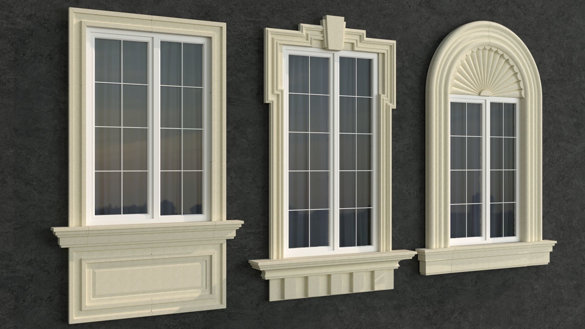 Windows in the style of modern classics 5 3d model 3D model_2