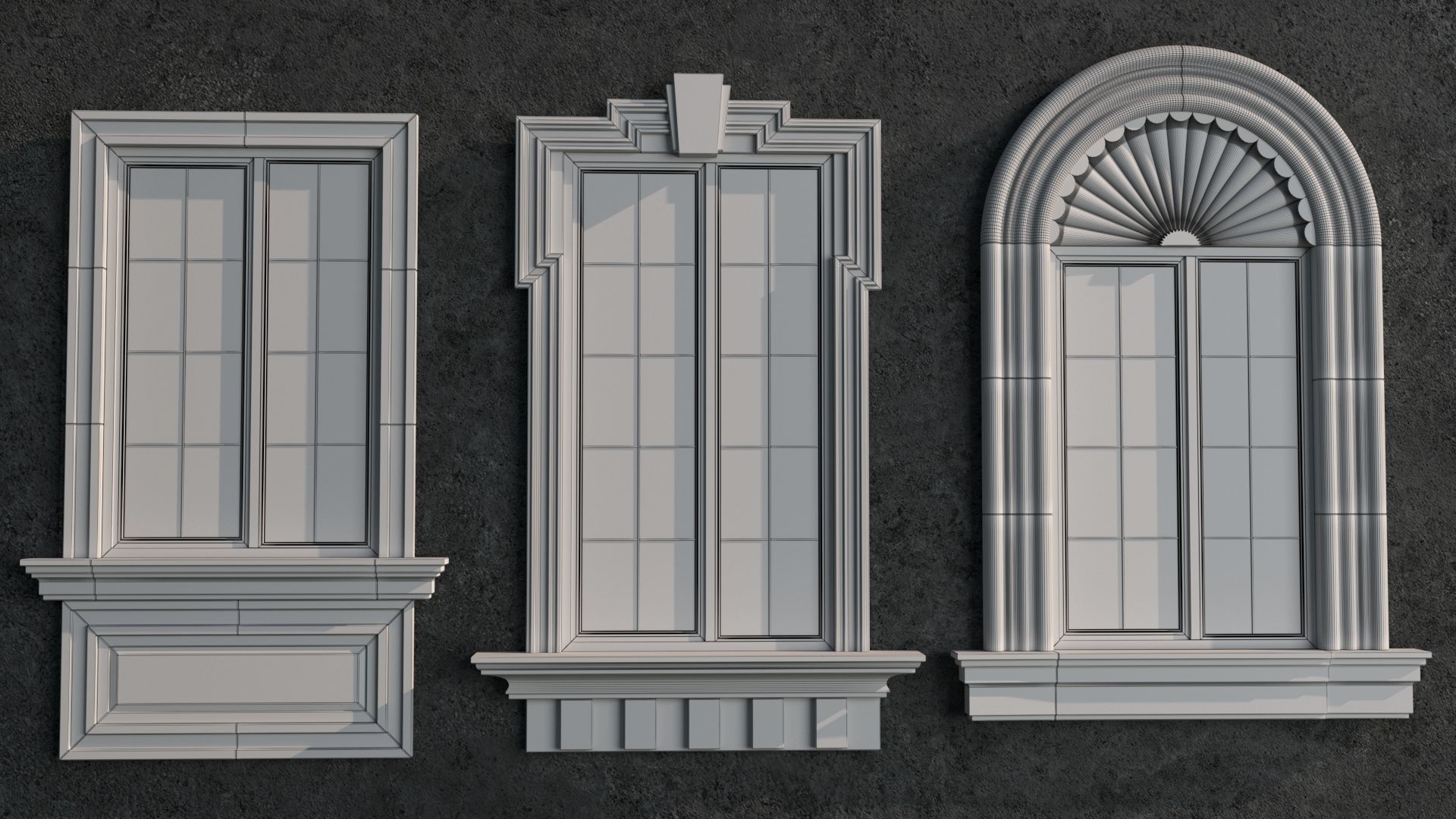 Windows in the style of modern classics 5 3d model 3D model_6