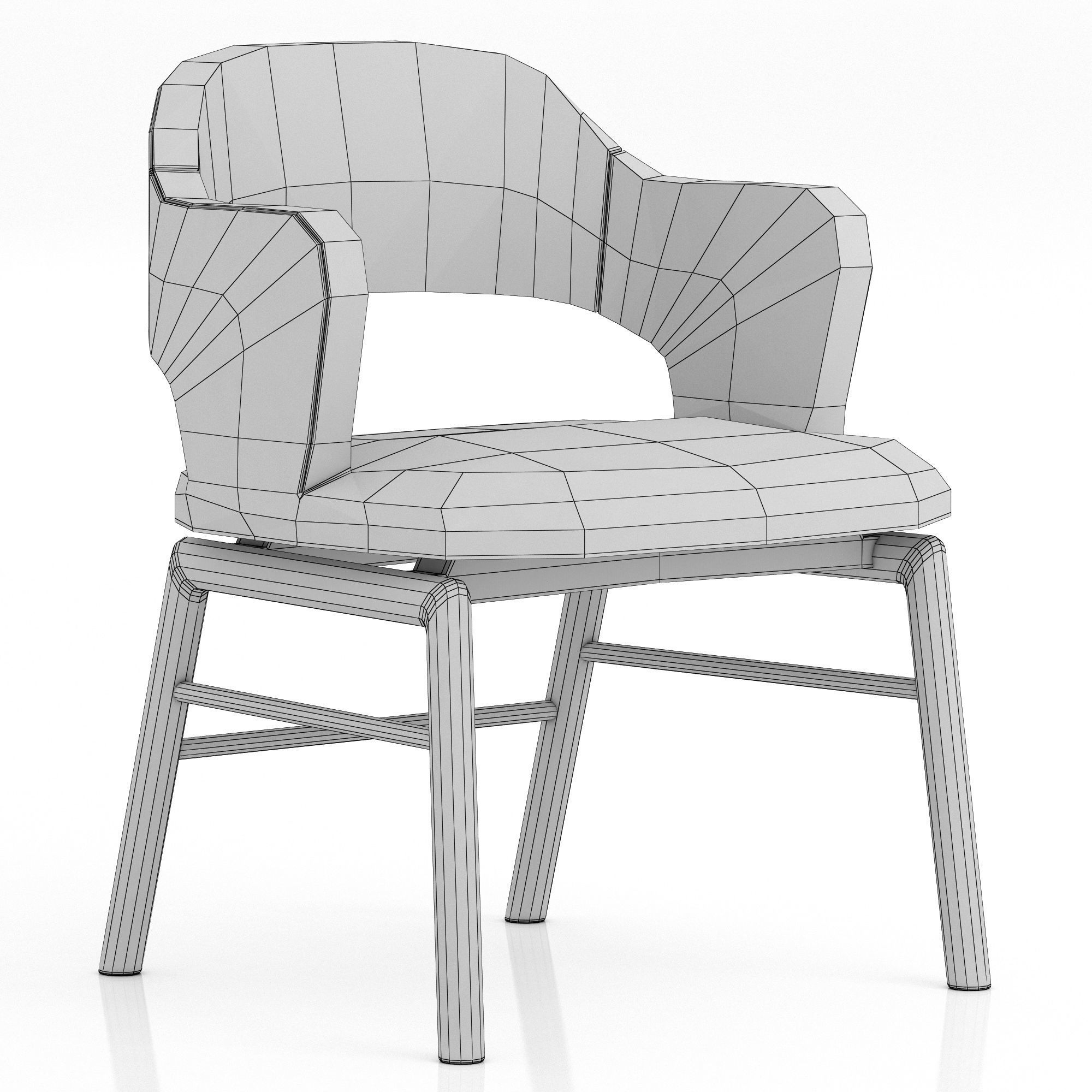 Flexform Alma chair 3D model_8