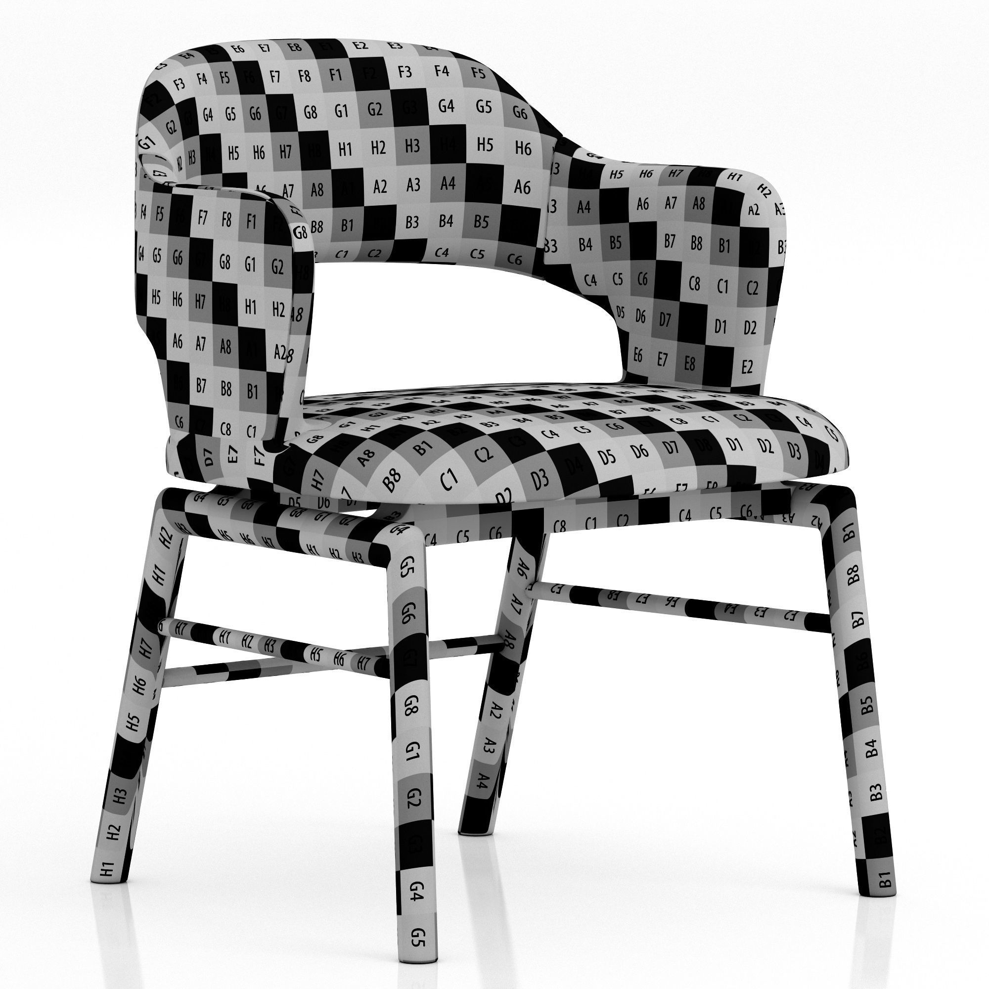Flexform Alma chair 3D model_7